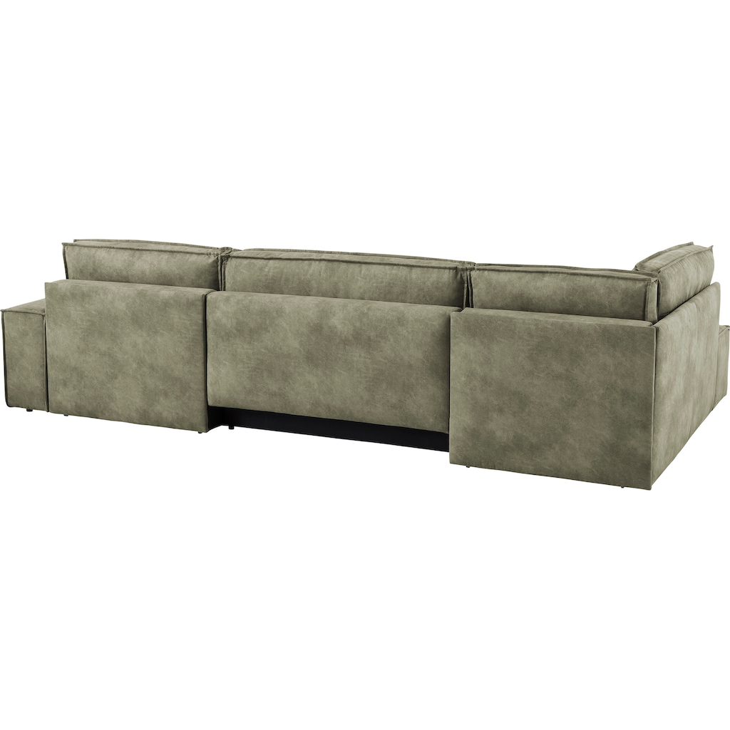 Home affaire Wohnlandschaft »SHERWOOD XXL 329 cm Schlafsofa, U-Form«