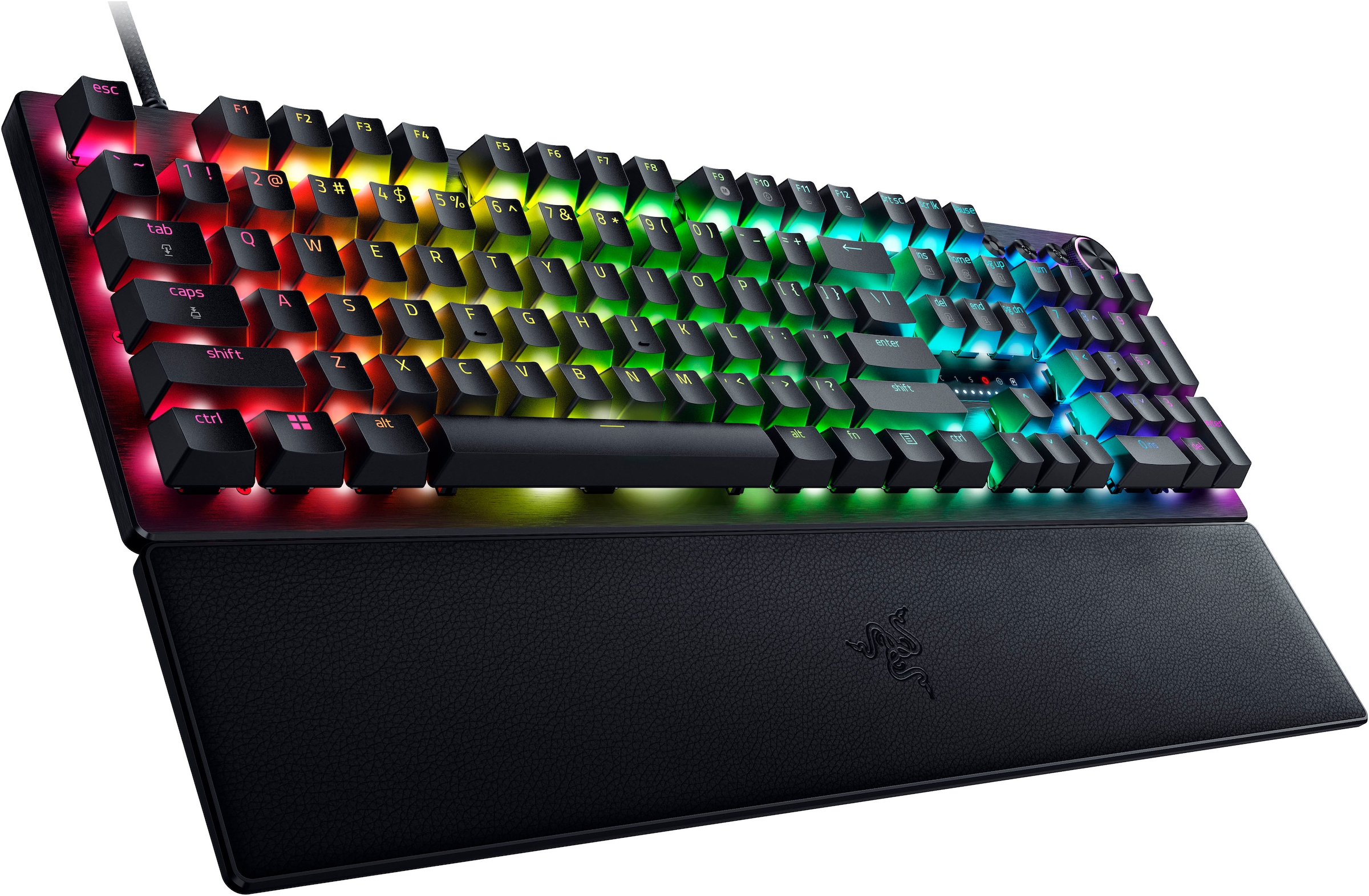 RAZER Gaming-Tastatur »Huntsman V3 Pro DE Layout«, (Funktionstasten-Handgelenkauflage-Makrotasten-Profil-Speicher-USB-Anschluss-Ziffernblock)