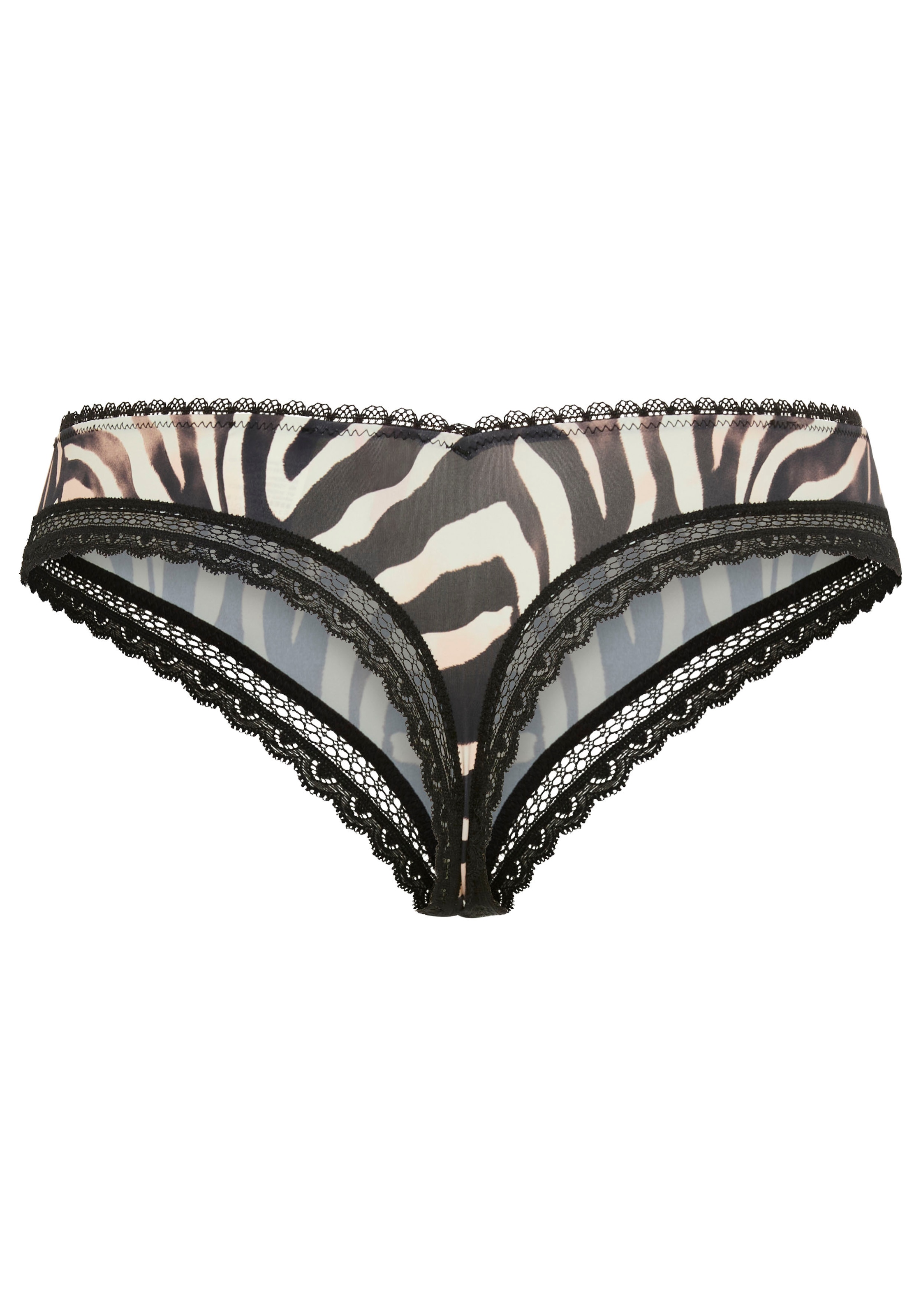 HUGO Underwear String elegante Spitzenbesätze, Logo-Schleife, mittlere Bundhöhe