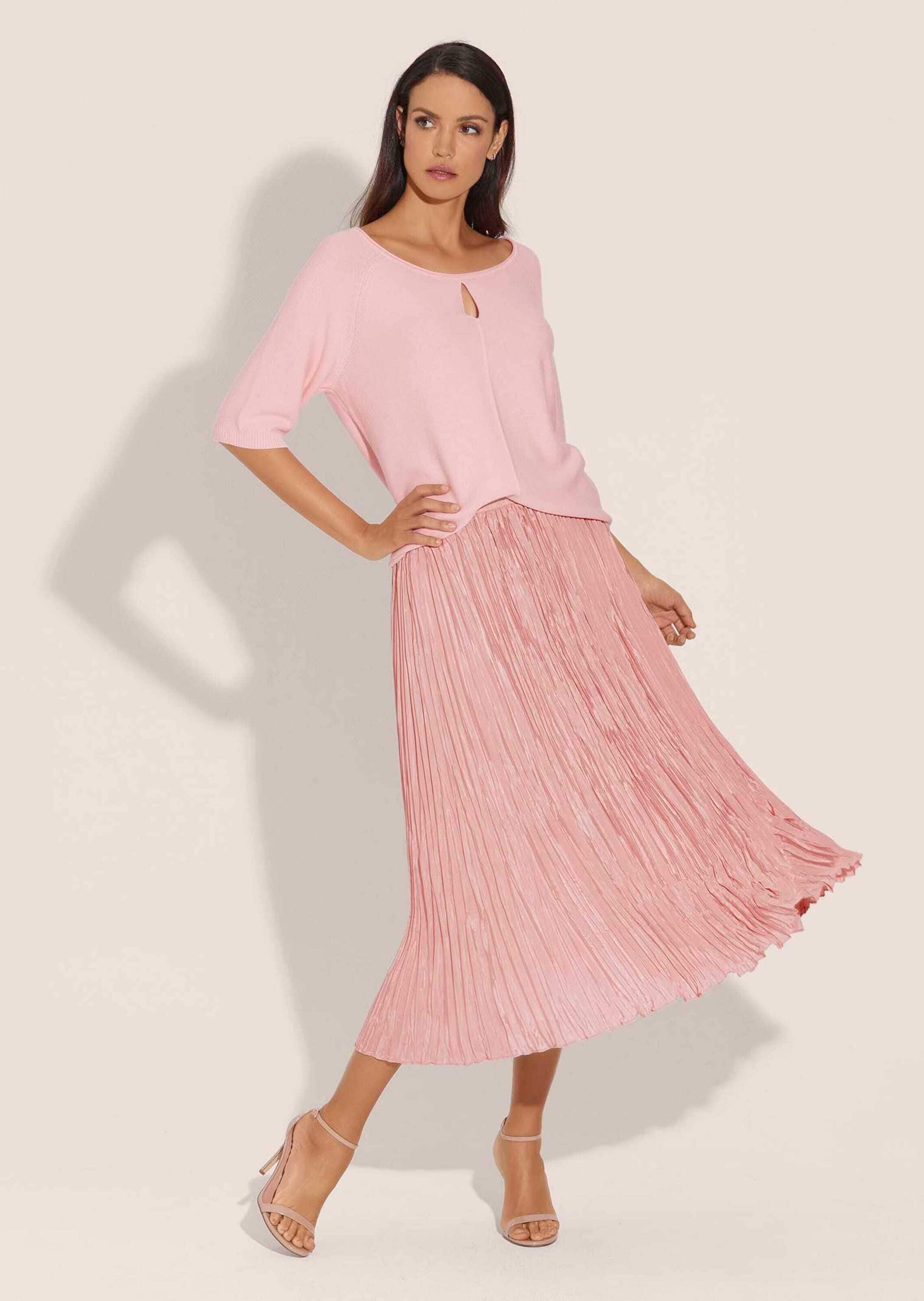 MADELEINE Midirock »Plisseerock Maxi-Rock mit Crash-Plissee«