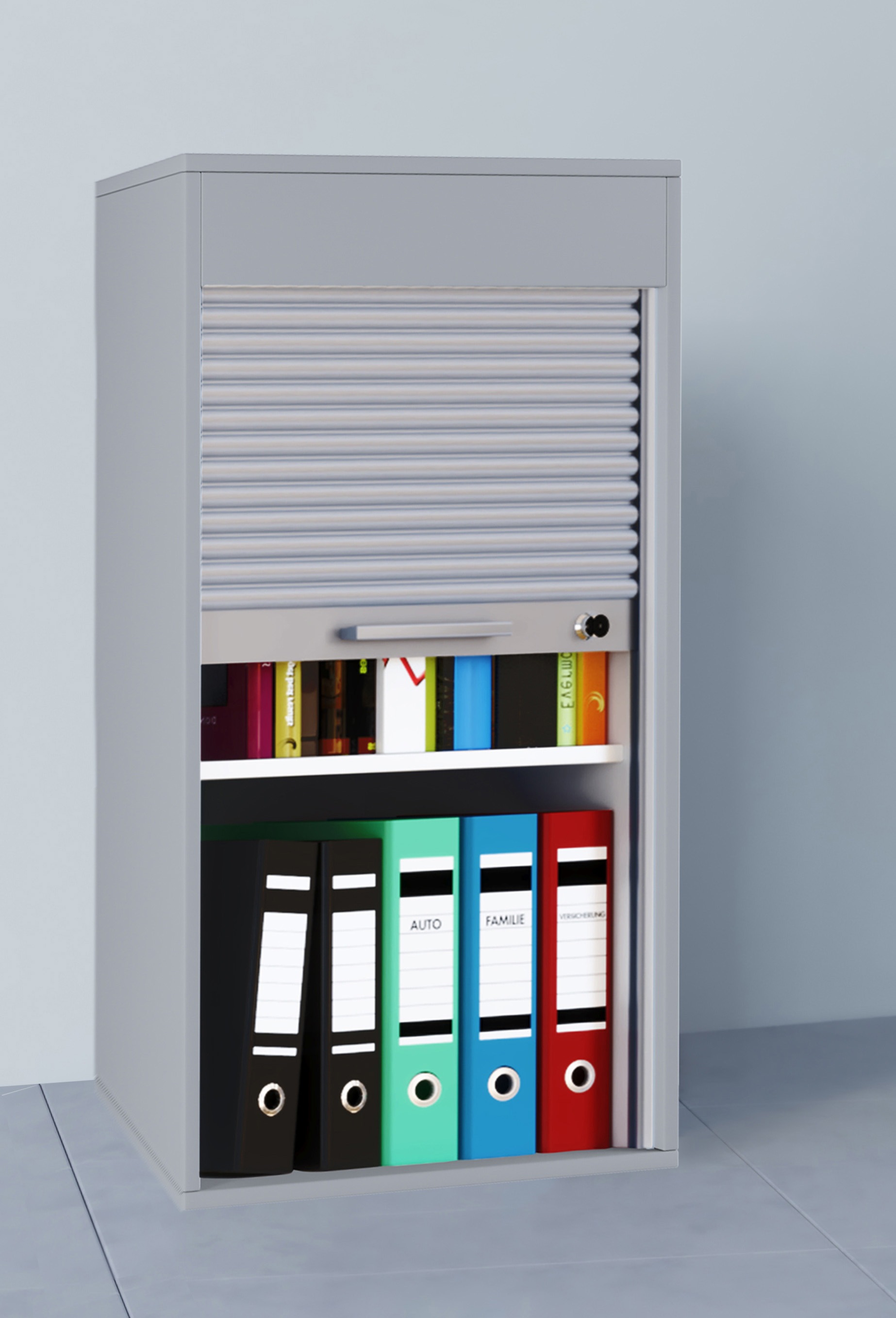 VCM Aktenschrank »Holz Büroschrank Aktenschrank Rollladen Aktos L«, (1 St., VCM Aktos)