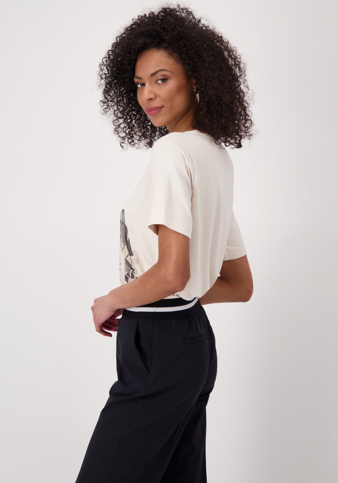 Monari T-Shirt »Shirt Taschen«, Mit Rundhalsausschnitt