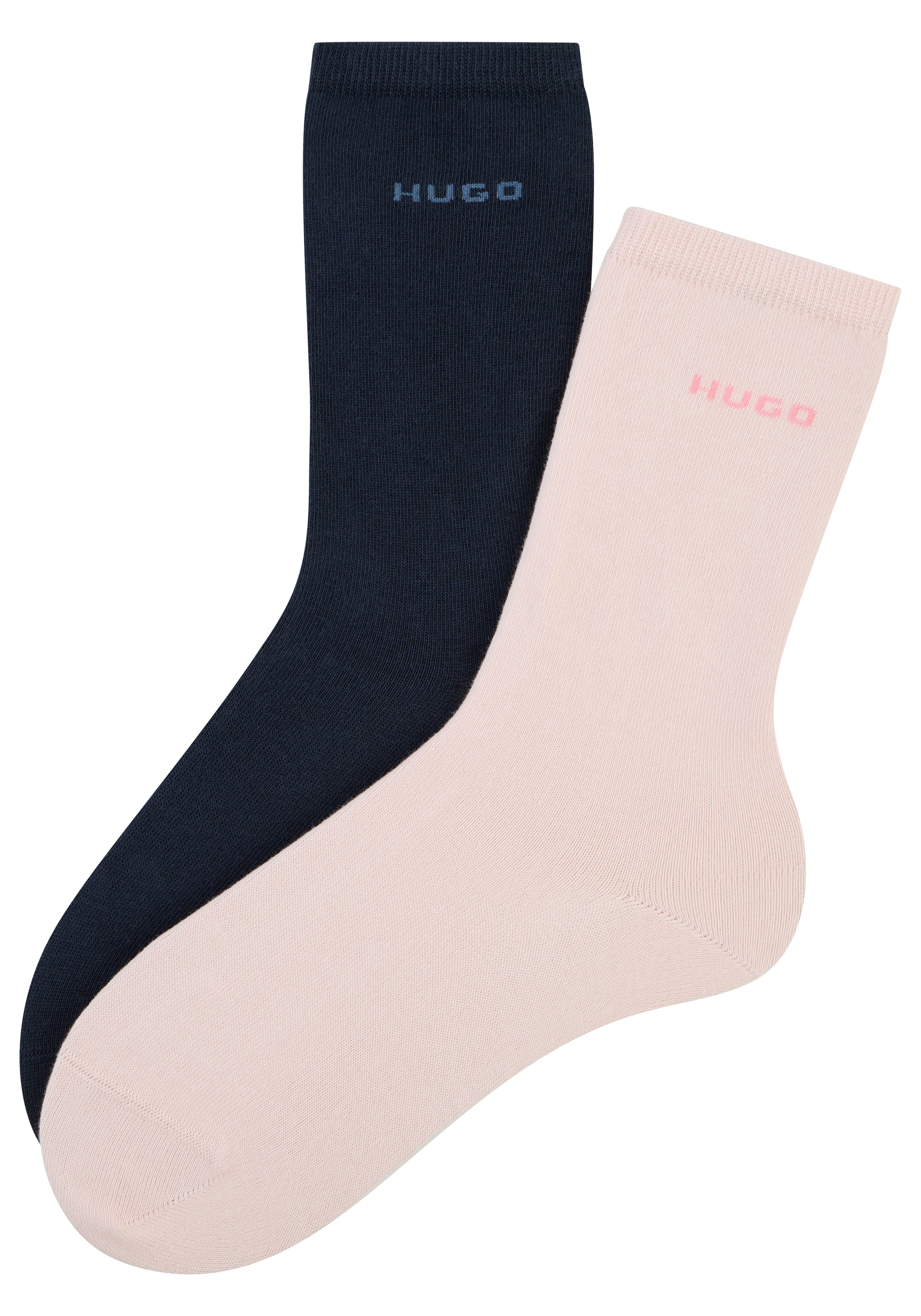 HUGO Underwear Socken »RS UNI LOGO« 2 Paar tlg. mittelhoh, aus Baumwoll-Mix mit Logos