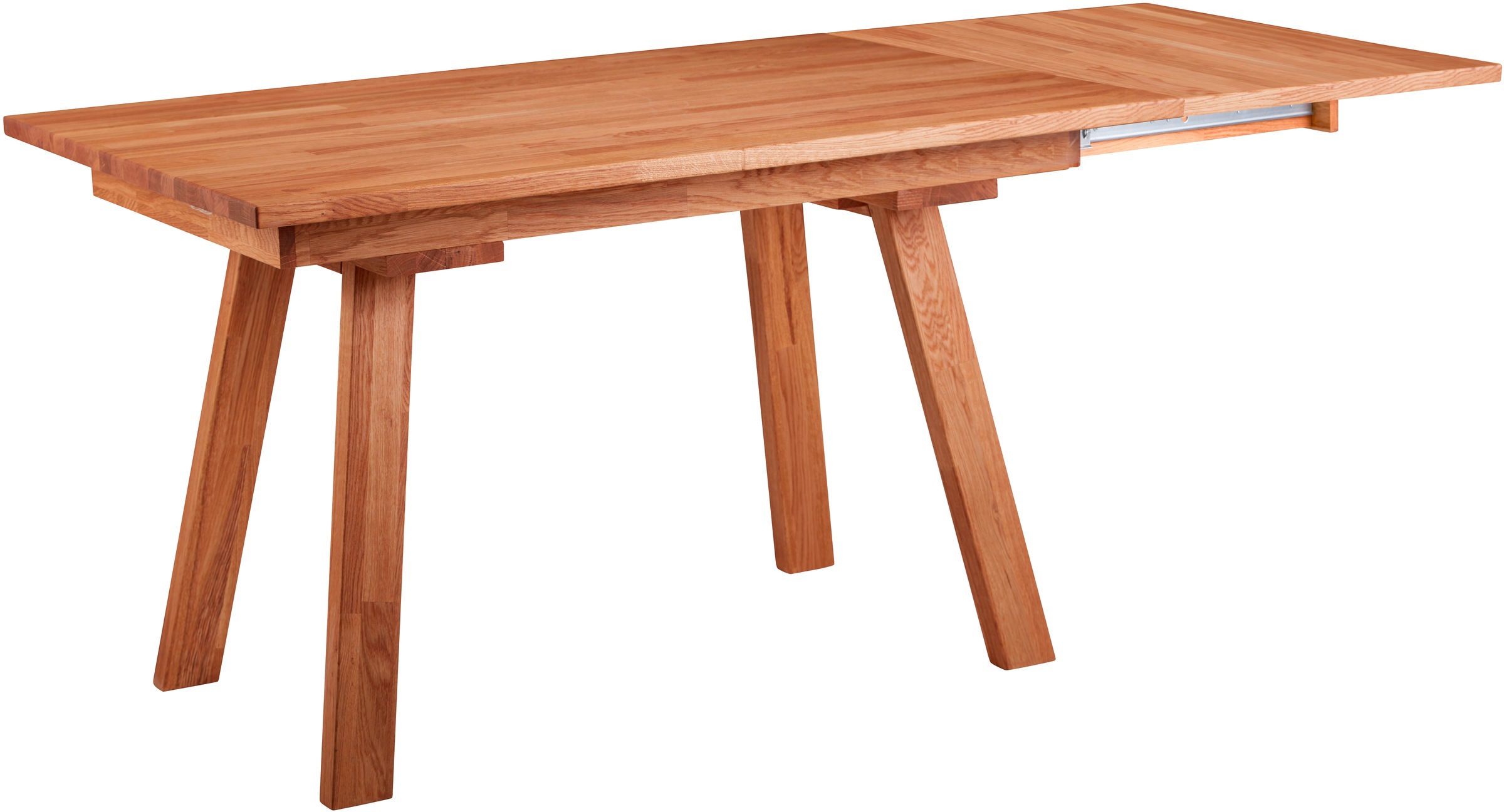 massivline&more Esstisch »Lorenzo/Roberto, Küchentisch, Tisch, Esstisch, Holztisch«, (2 St.), Massivholztisch, Wahlweise mit Einlegeplatte