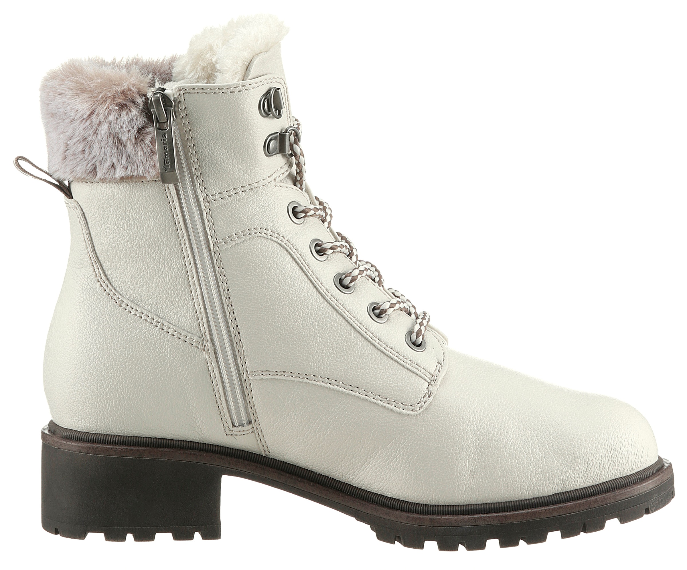 Tamaris Winterboots, Blockabsatz, Winterstiefelette, Schnürboots in veganer Verarbeitung