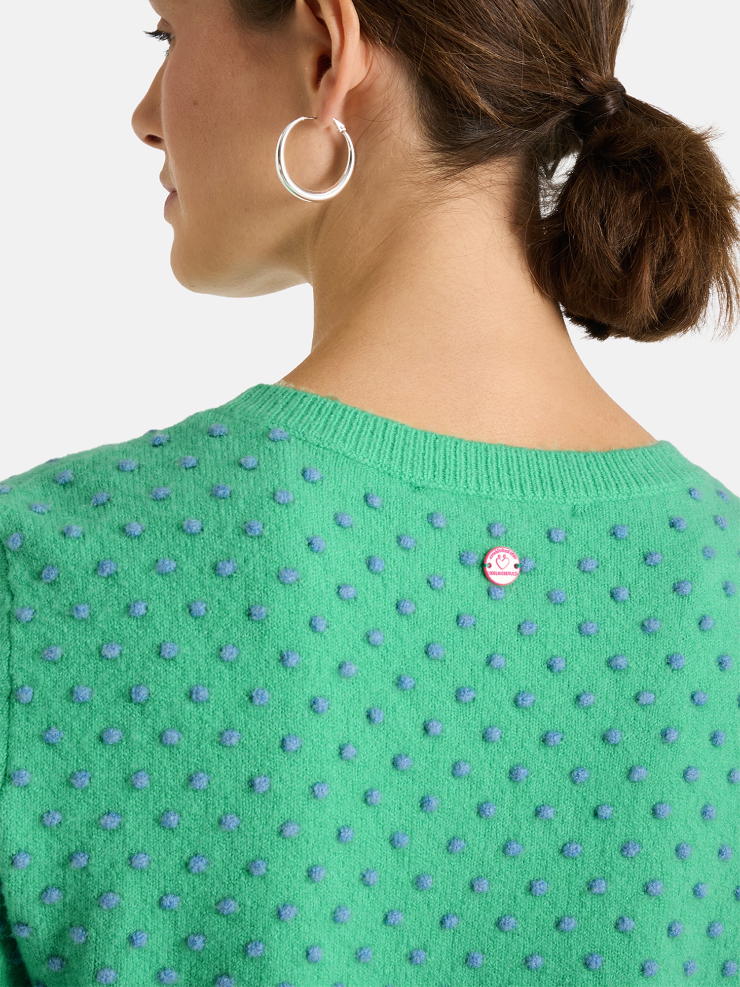 Lieblingsstück Rundhalspullover »TanjaL« mit kurzen Ärmeln, gepunktet