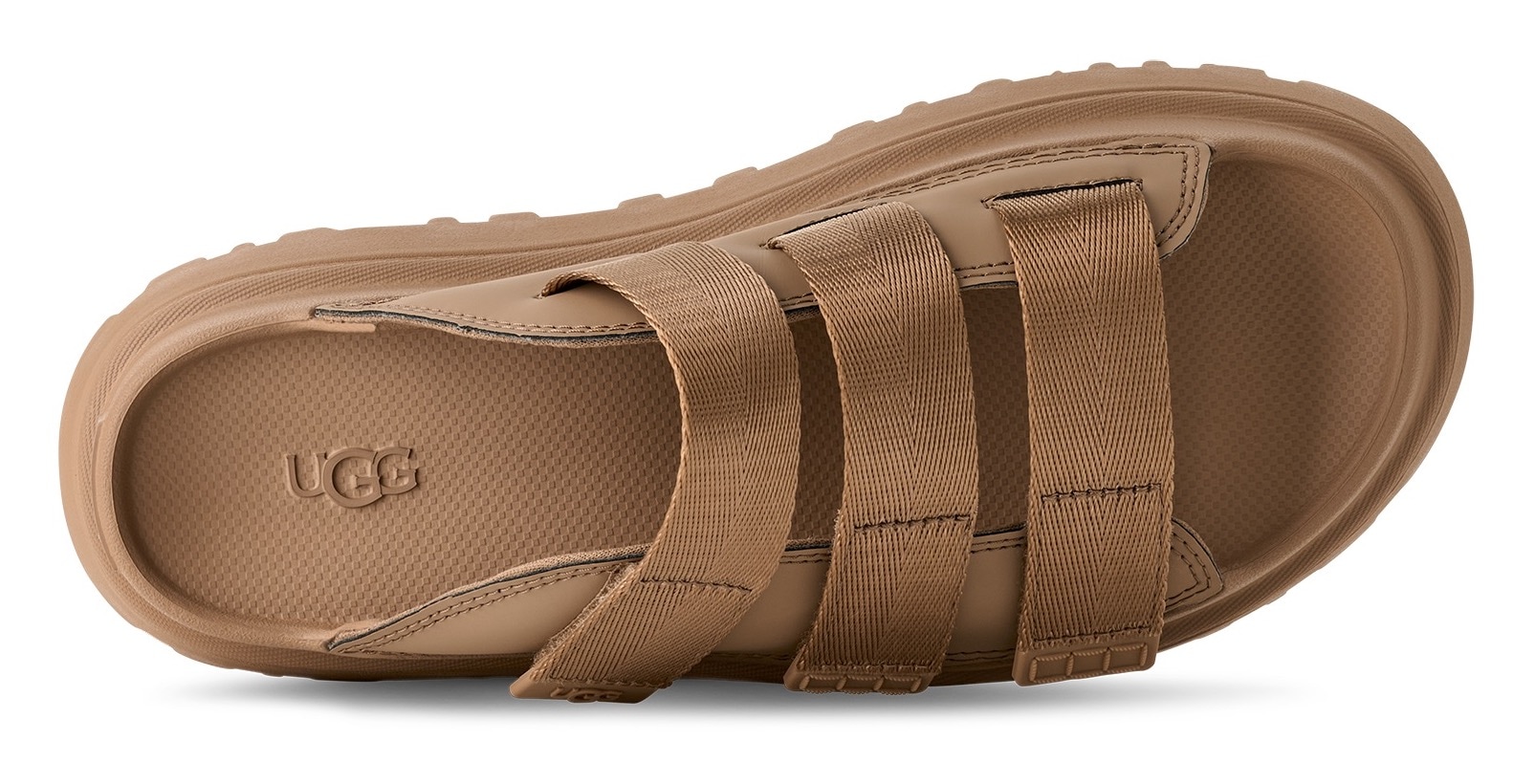 UGG Pantolette »GOLDENGLOW SLIDE«, Plateauschuh, Sandale, Flats mit Fußbett