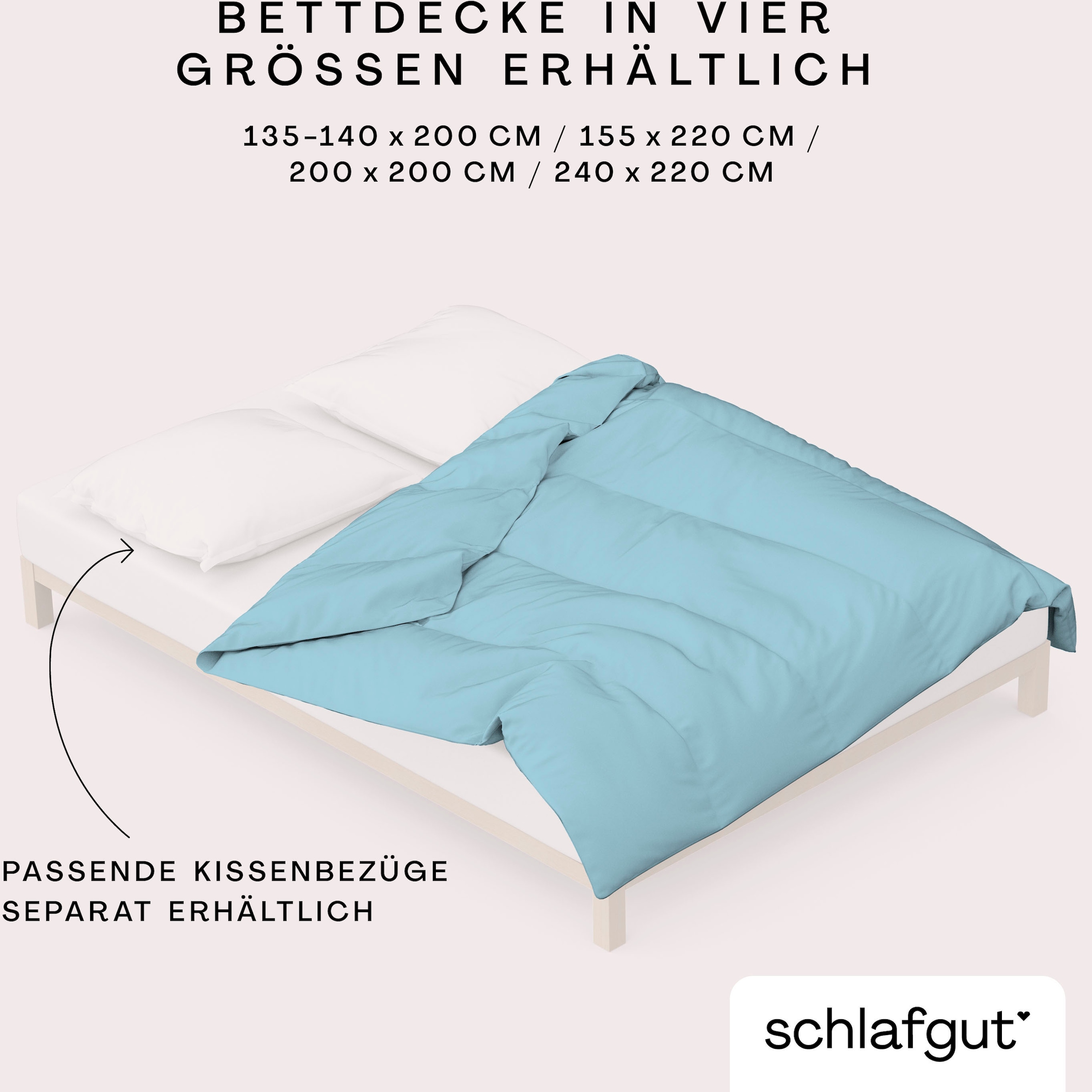 Schlafgut Bettbezug »Woven Satin« besonders dicht gewebt, Mix & Match: passender Kissenbezug erhältlich