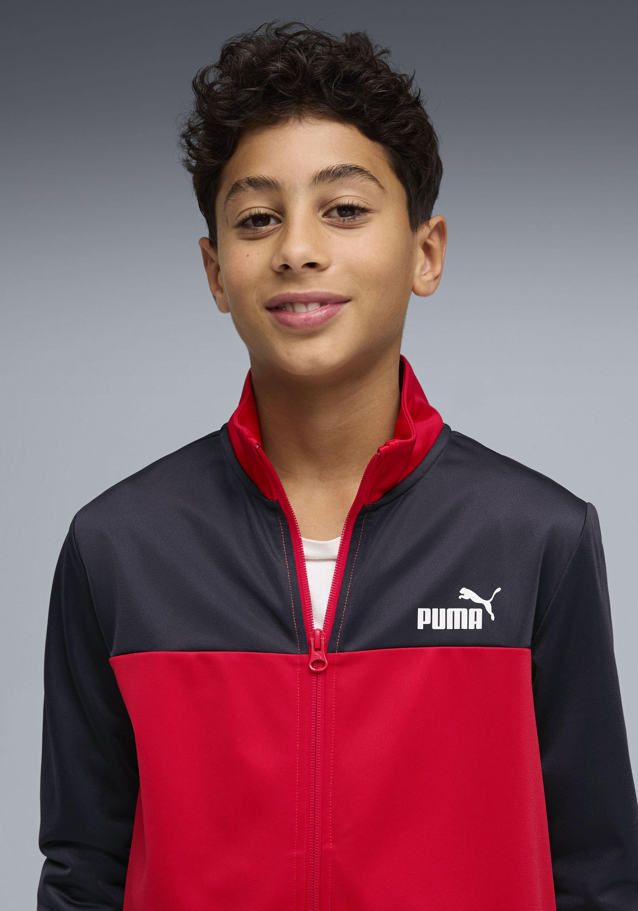 PUMA Trainingsanzug »POLY COLORBLOCK SUIT B« 2 tlg. ohne Kapuze