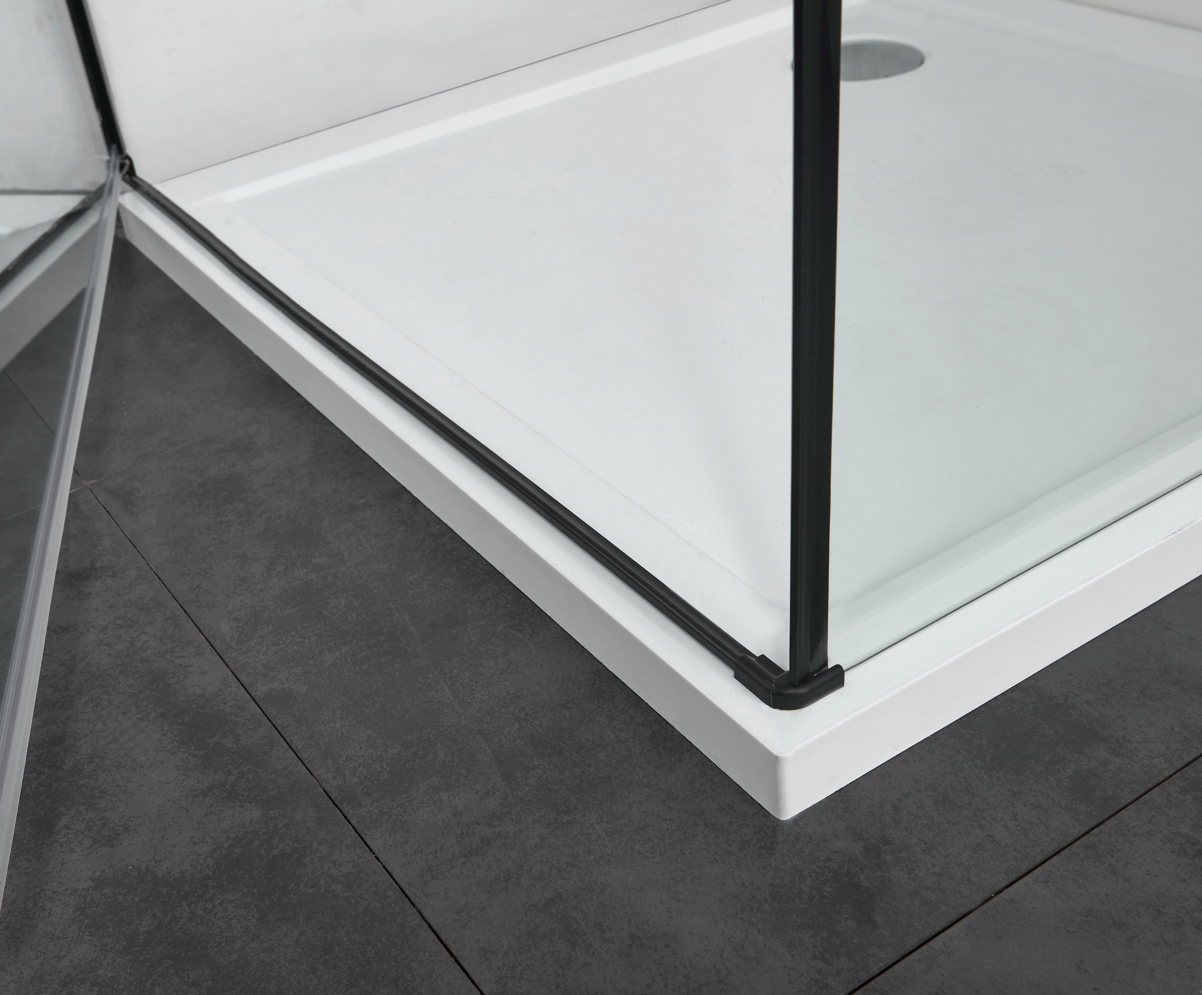 Sanotechnik Dusch-Schwingtür »ELITE« Schwenkttür für Duschen mit Alu-Profilen in schwarz matt