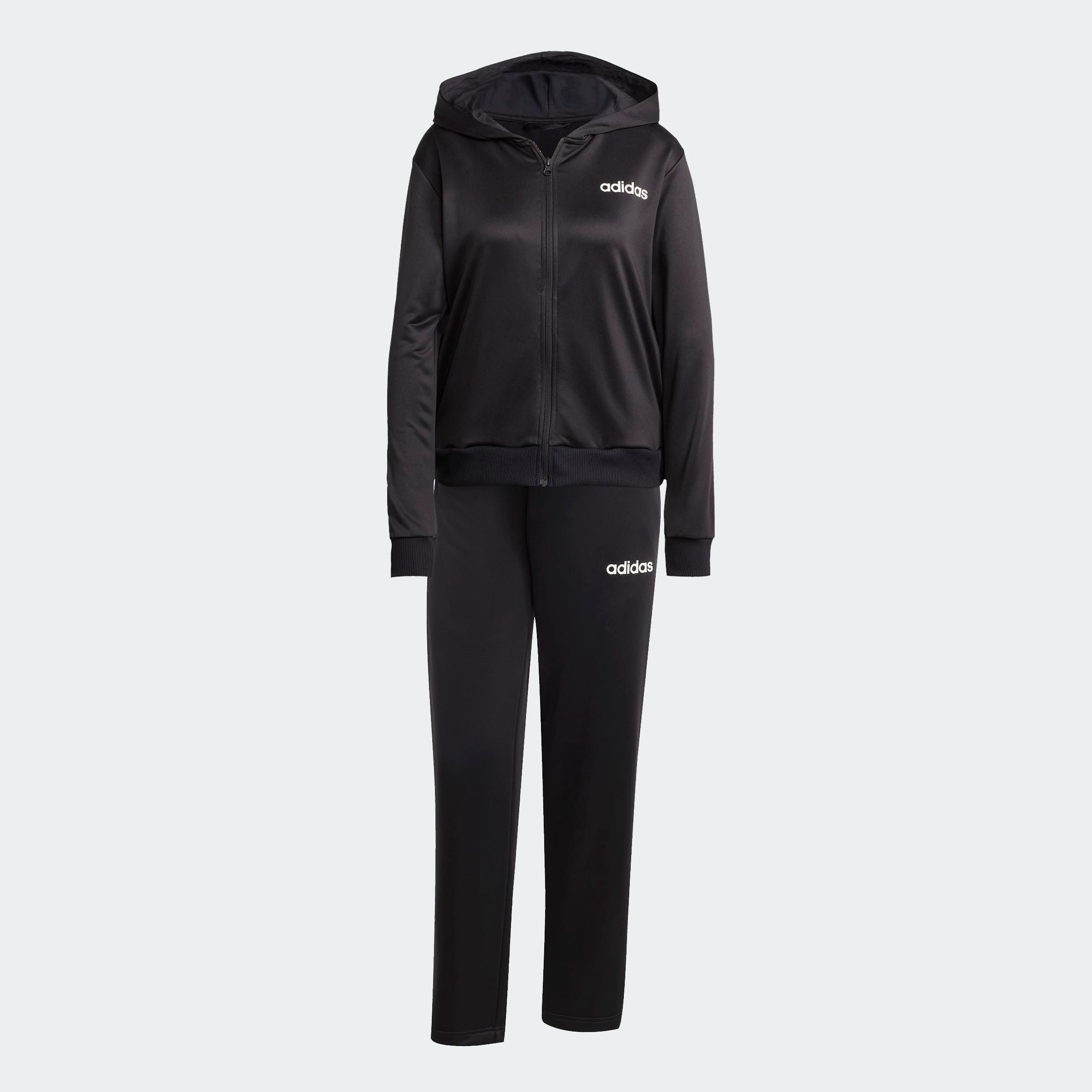 adidas Sportswear Trainingsanzug »W LINEAR TS«, (2 tlg.), Trainingsjacke mit Kapuze, Tracksuit