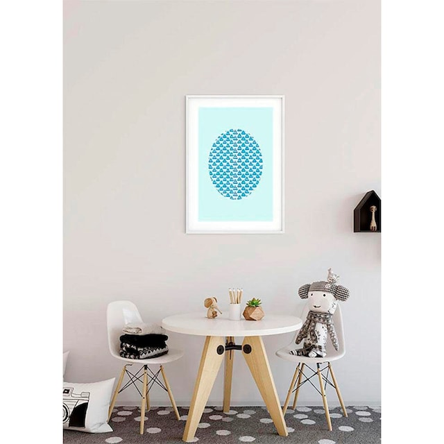 Komar Poster »Shelly Patterns Aqua«, Formen-Kunst, (1 St.), Kinderzimmer,  Schlafzimmer, Wohnzimmer online bei OTTO