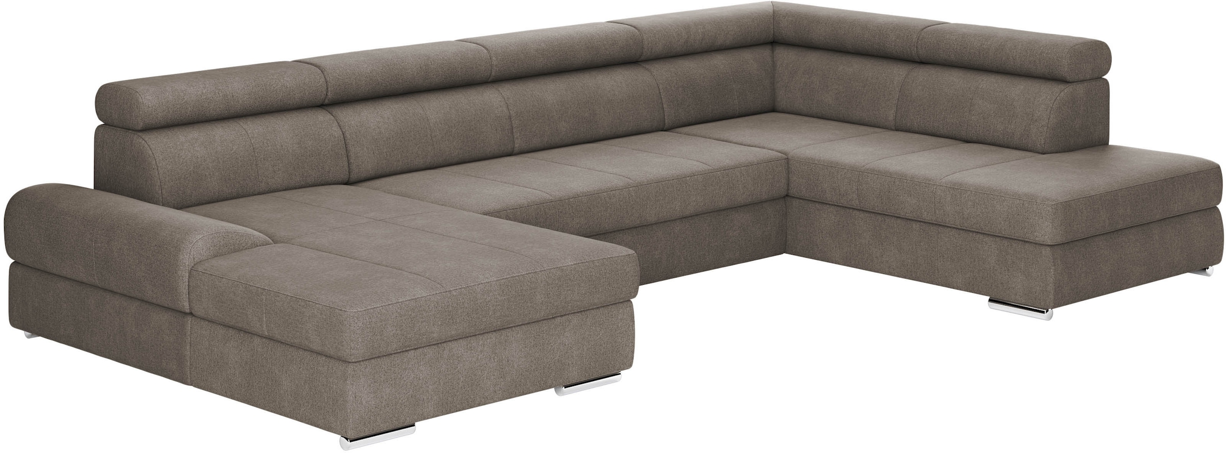 sit&more Wohnlandschaft »U-Form«, mit verstellbaren Kopfteilen, wahlweise mit Bettfunktion
