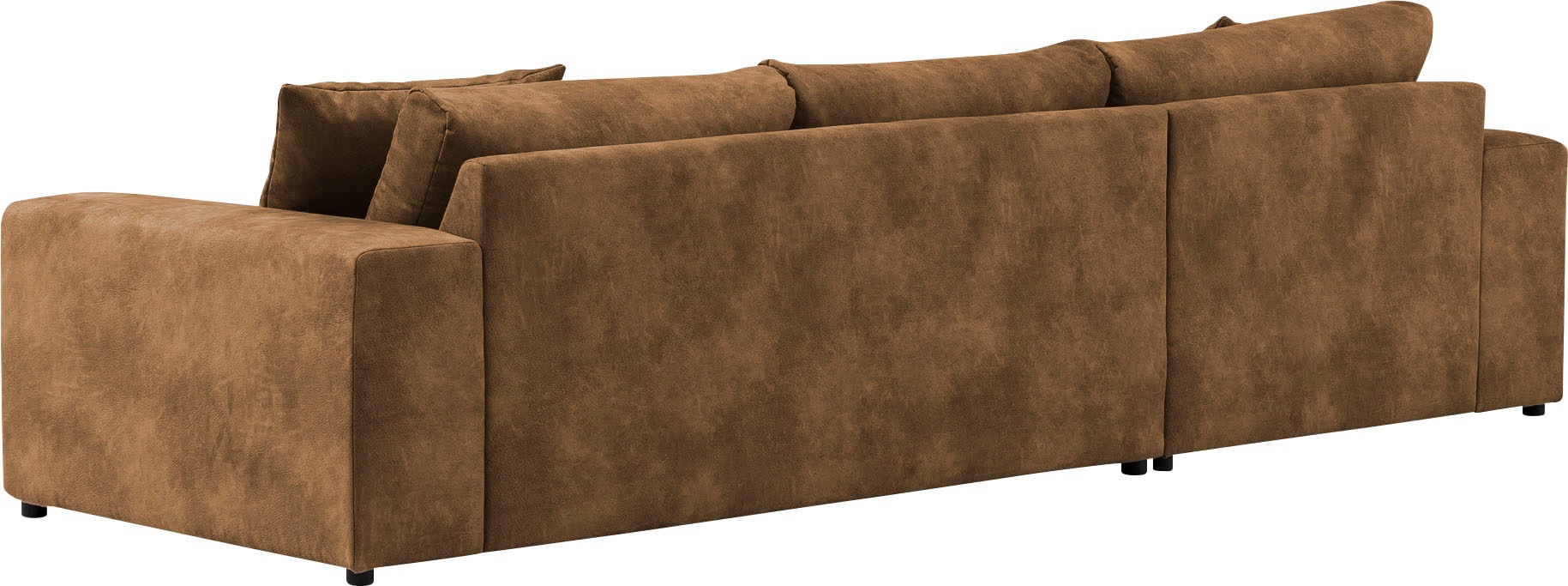 andas Ecksofa »SLEETLAND XXL in Samtvelours oder Vintage-Leder-Optik, L-Form,«, besonders groß und bequem