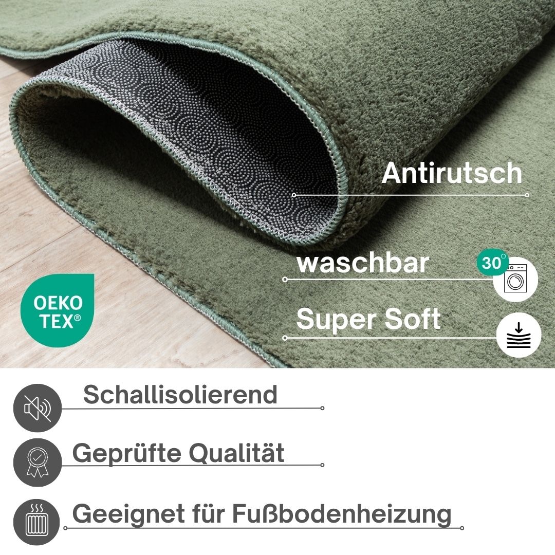 OTTO home Teppich »Arabell, Kunstfellteppich, Felloptik, waschbar,« rechteckig 16 mm Höhe flauschig, kuschelig, Anti-Rutsch-Unterseite, Wohnzimmer, Schlafzimmer