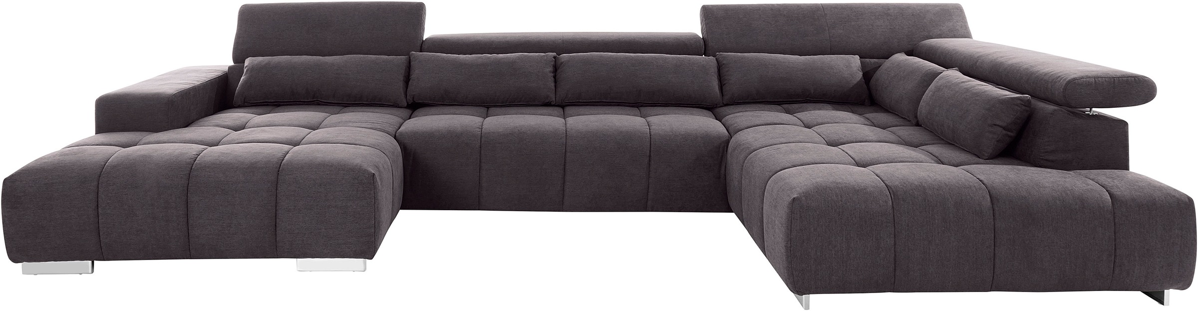 COTTA Wohnlandschaft »Orion U-Form«, mit Kopfteilverstellung & 6 Nierenkissen