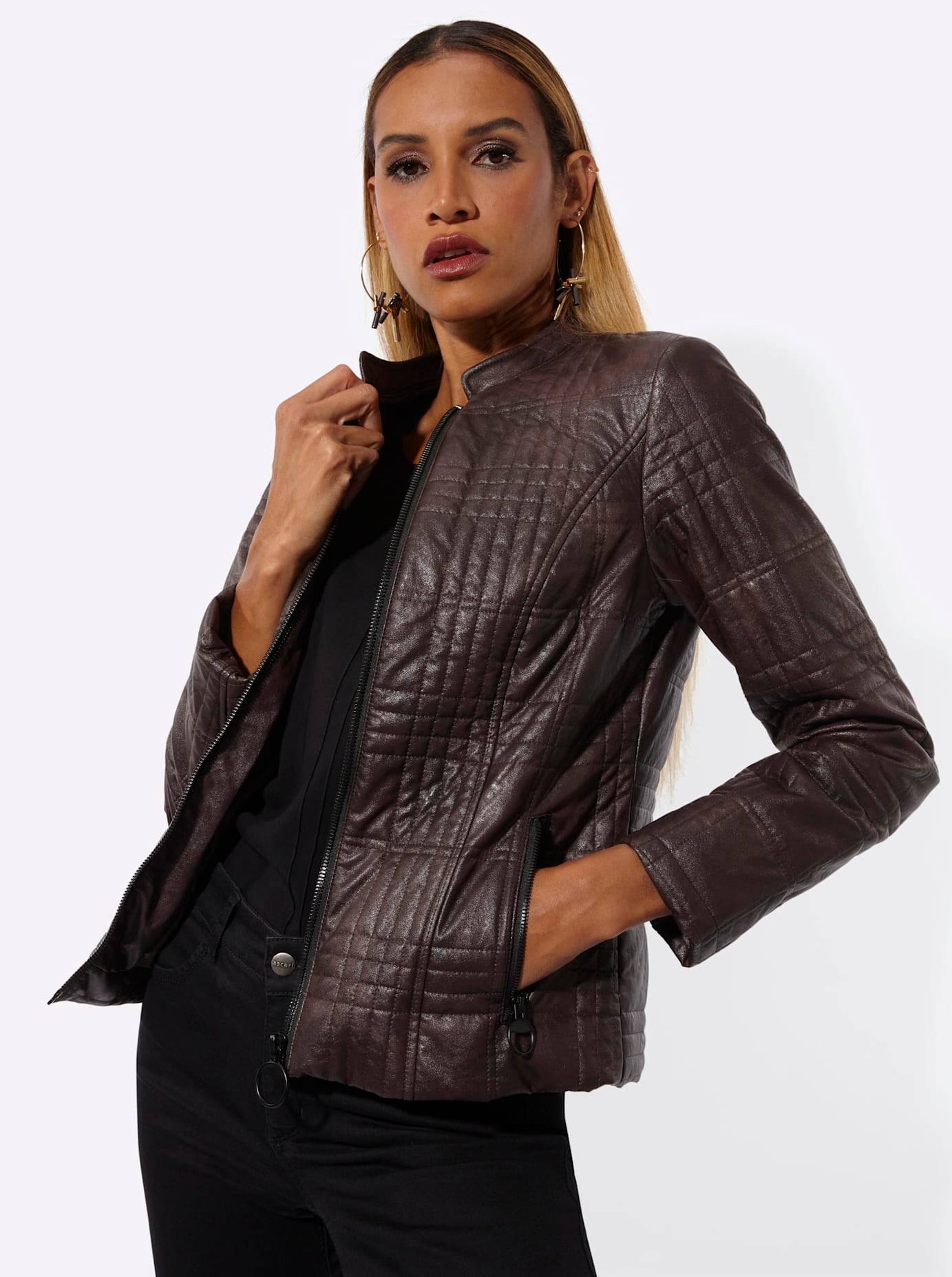 Mainpol Jackenblazer »Lederimitat-Blazer«