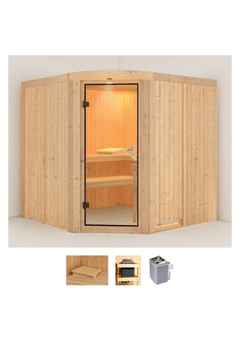 Karibu Sauna »Agnes«, (Set), 9-kW-Ofen mit integrierter Steuerung kaufen
