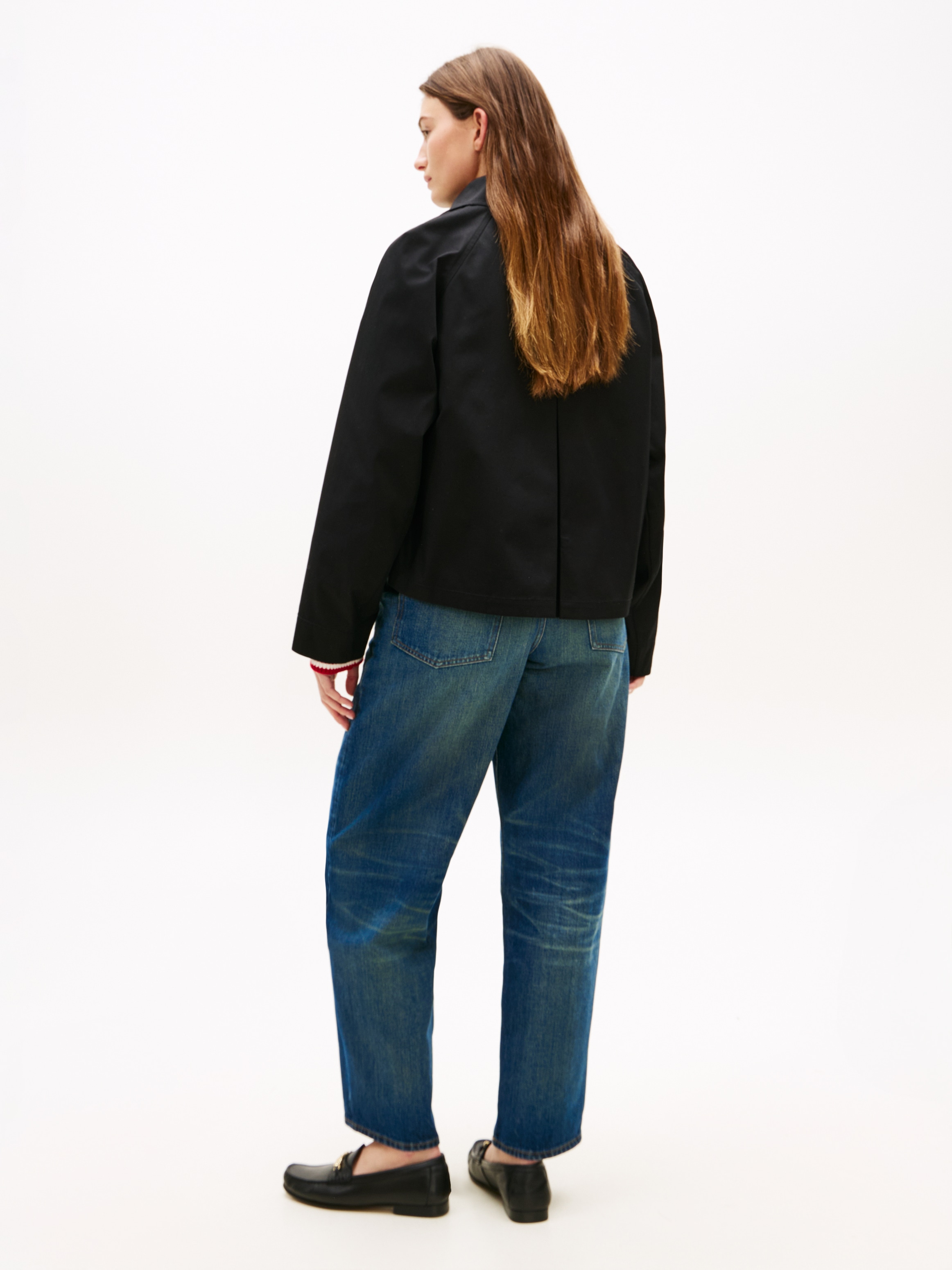 Tommy Hilfiger Kurzjacke »COTTON SHORT JACKET« mit aufgesetzten Taschen, Relaxed Fit