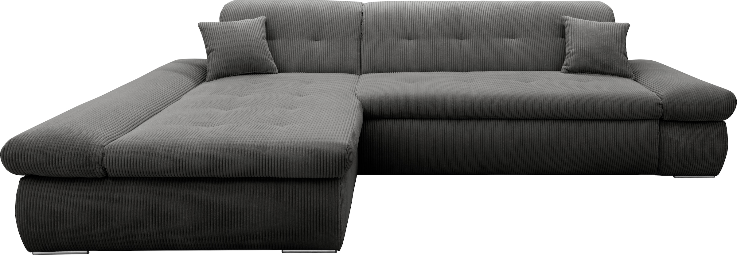 DOMO collection Ecksofa »Moric Luxus - B/T/H 300/172/80 cm, XXL-Format«, L-Form, 140kg Belastung/Sitz, in Cord, Chenille, Kunstleder