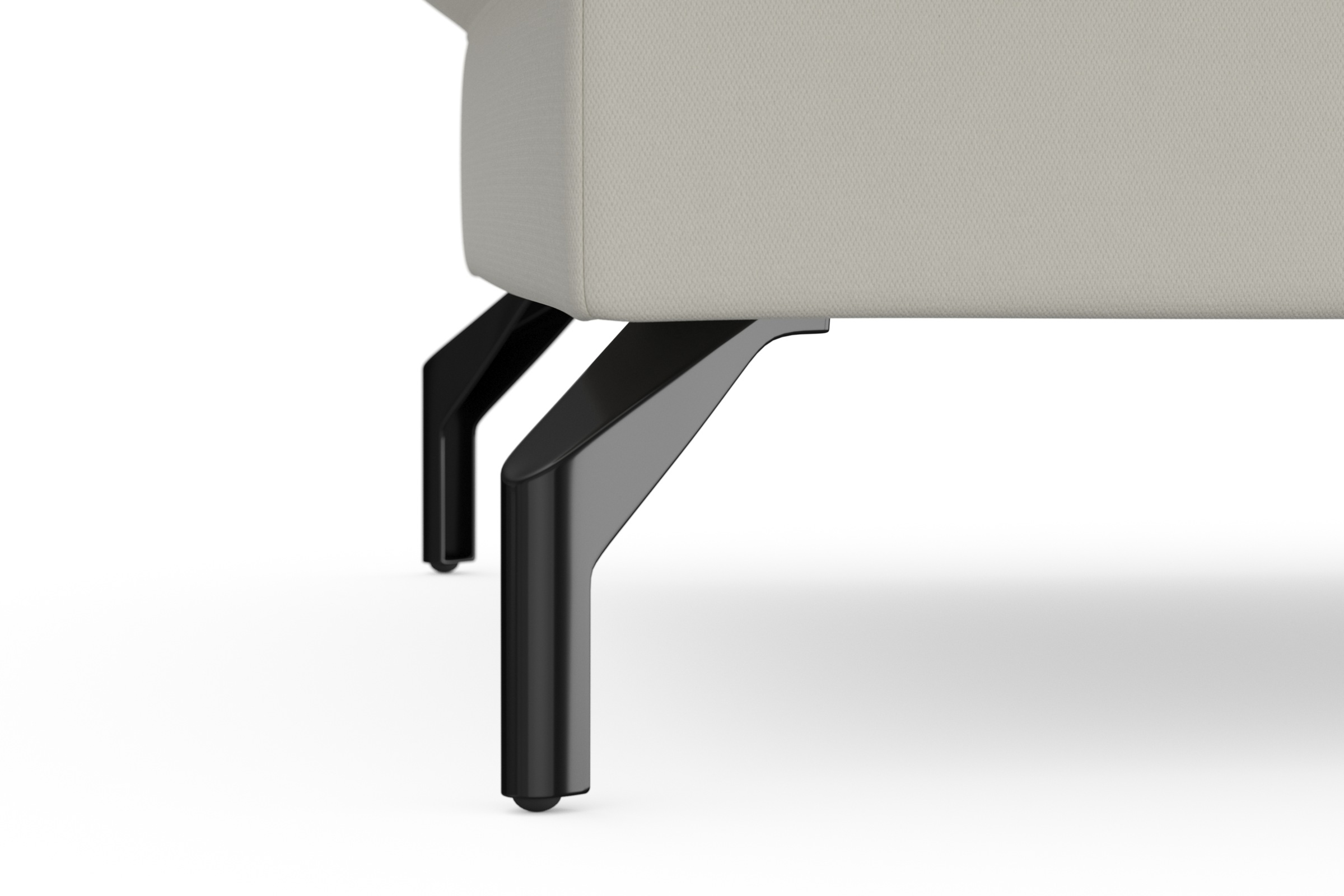 sit&more Hocker »Fashion«, inklusive Federkern, mit hochwertigen, schwarzen Metallfüßen