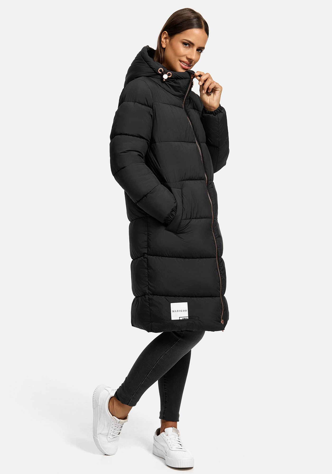 Marikoo Winterjacke »Marikoo Nomadiaa lange Damen Winterjacke N024«