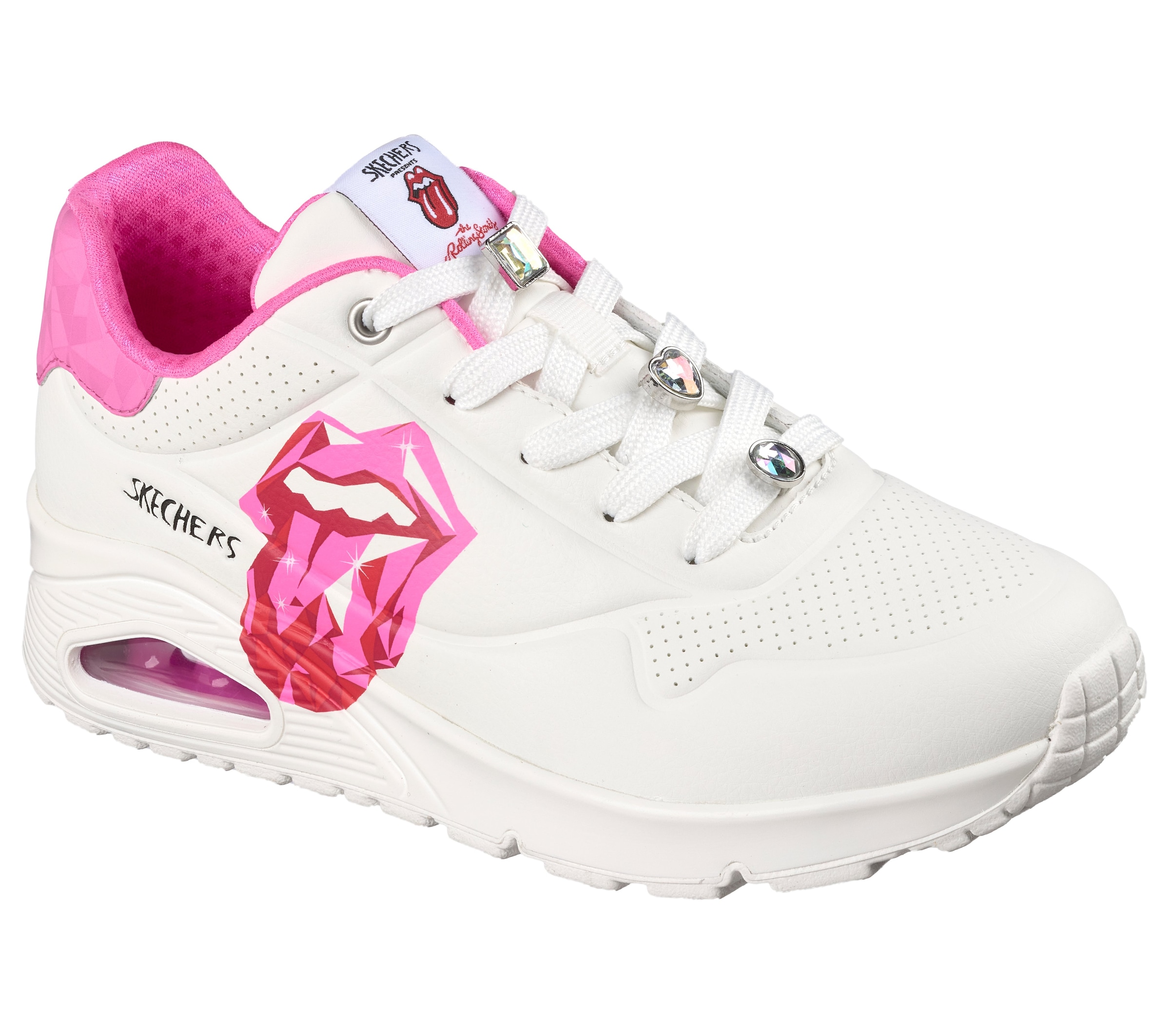 Skechers Sneaker »UNO-DIAMOND STONES«  Trendsneaker, Halbschuh, Schnürschuh mit Schmuckelemente