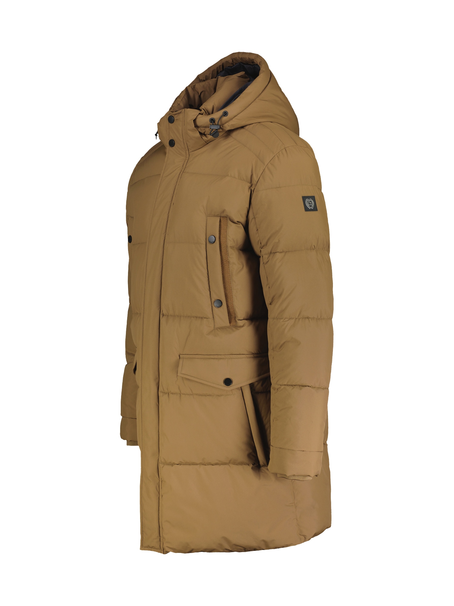 LERROS Steppjacke »LERROS Lange Steppjacke im Parka-Design, dick gefüttert«, mit Kapuze, Wasser- und windabweisend, atmungsaktiv