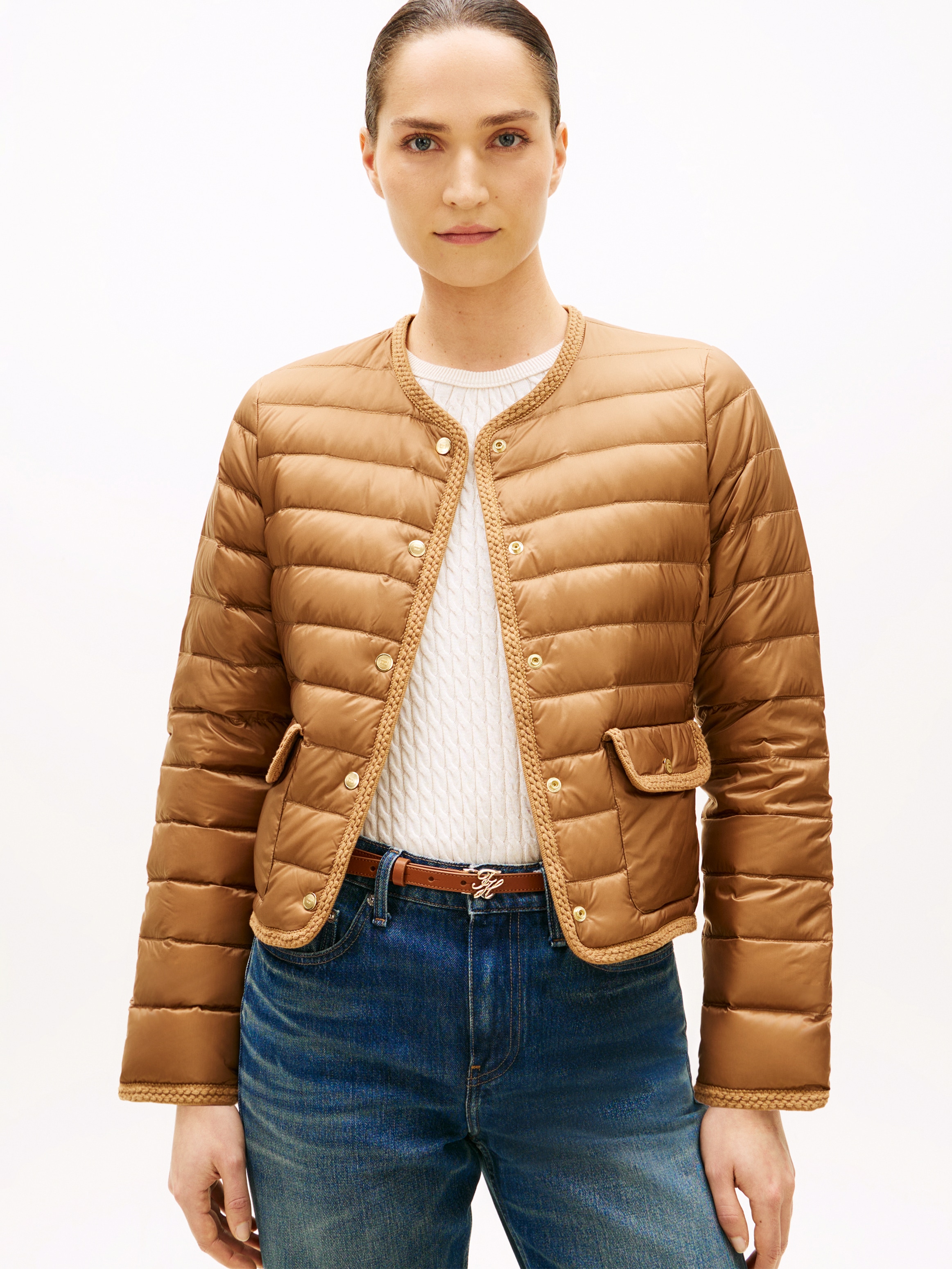 Tommy Hilfiger Steppjacke »FEMININE LW DOWN JACKET« mit aufgesetzten Taschen