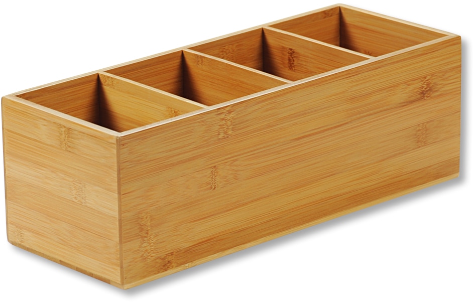 KESPER® Besteckkasten, 100% FSC®-zertifizierter Bambus, für Besteck, Servietten, Deko