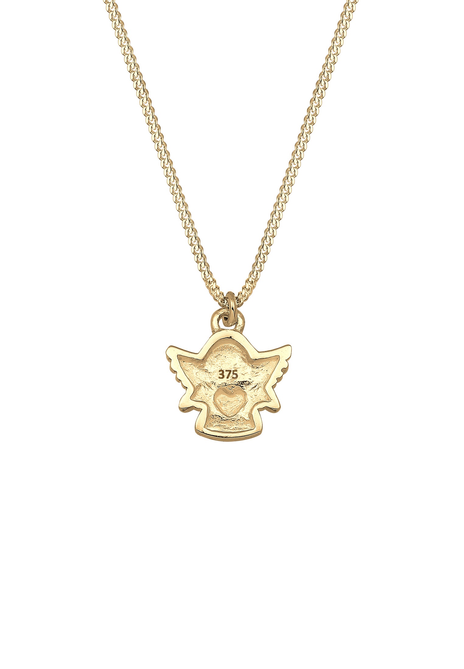 Elli Premium Silberkette »Halskette Kinder Engel Taufe Kommunion Talisman 375 Gelbgold«
