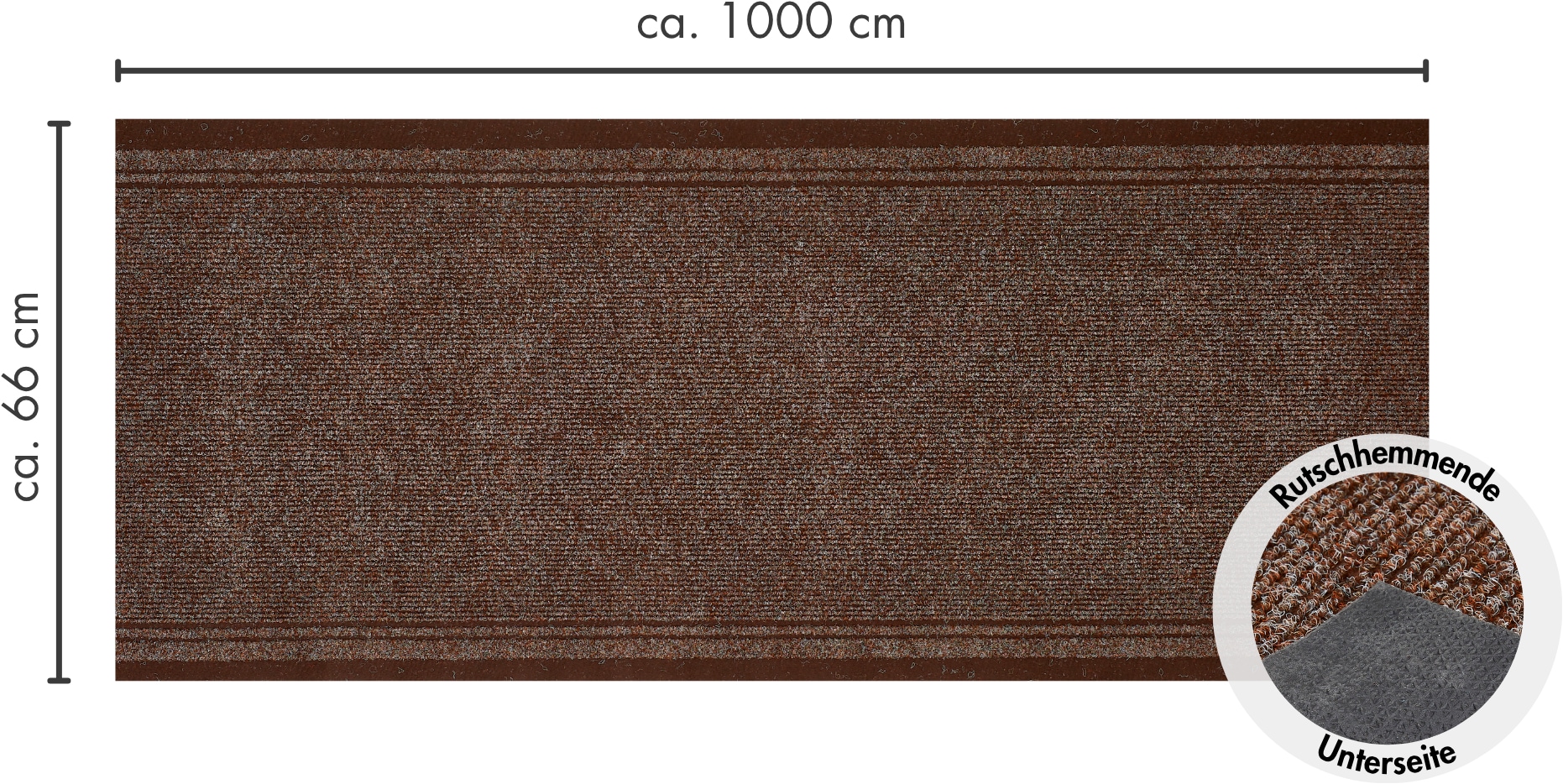 Andiamo Läufer »Mitch, Made in Belgium«, rechteckig, 6 mm Höhe, Schmutzfangläufer, meliert, mit Bordüre, In- und Outdoor geeignet