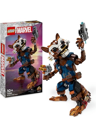 Konstruktionsspielsteine »Rocket & Baby Groot (76282), LEGO Super Heroes«, (566 St.)