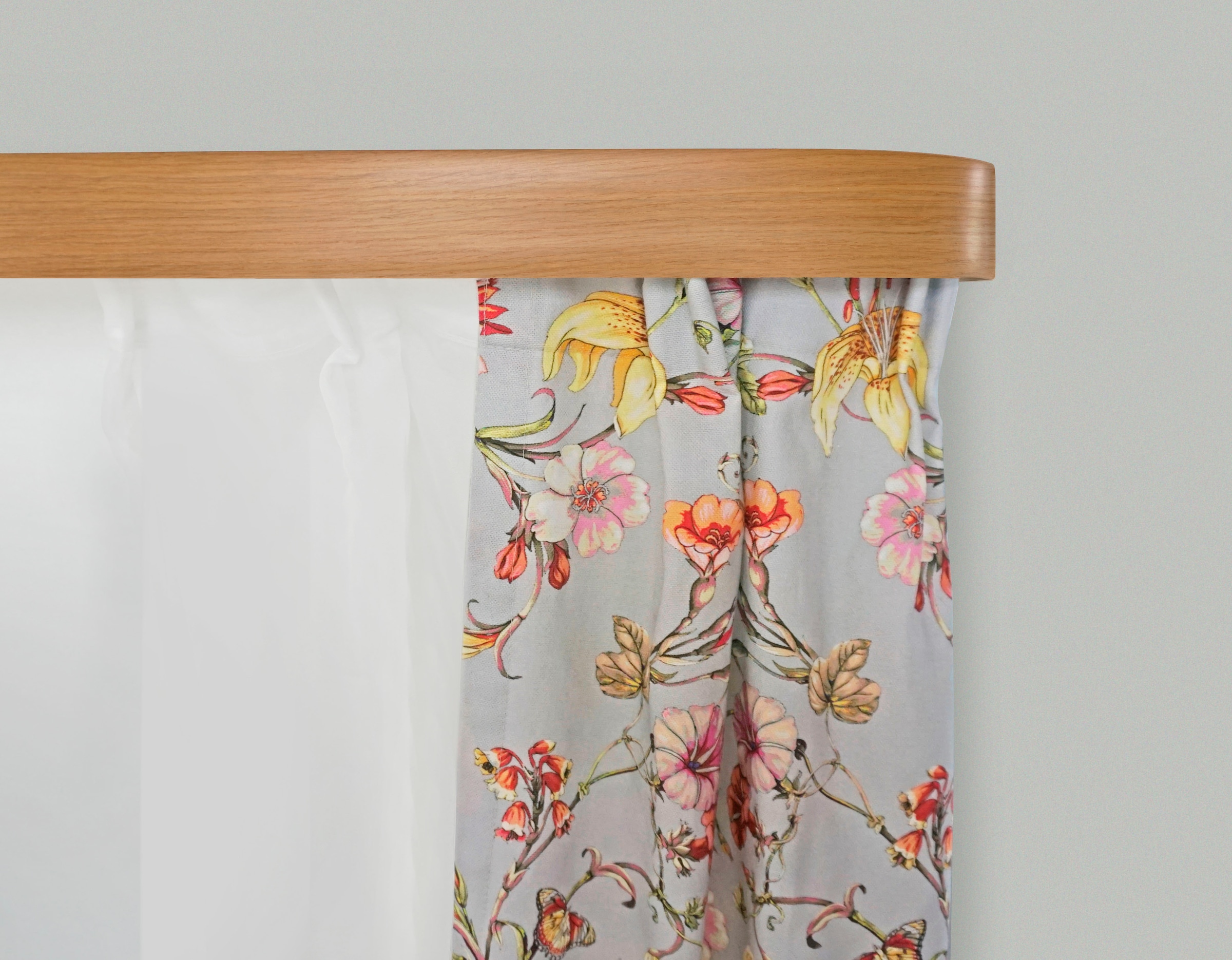 GARESA Schienensystem »Kunststoffschiene mit Blende« 2 läufig-läufig Wunschmaßlänge seitlich mit 2 Rundbögen (kein Spalt zwischen Vorhang und Wand!)