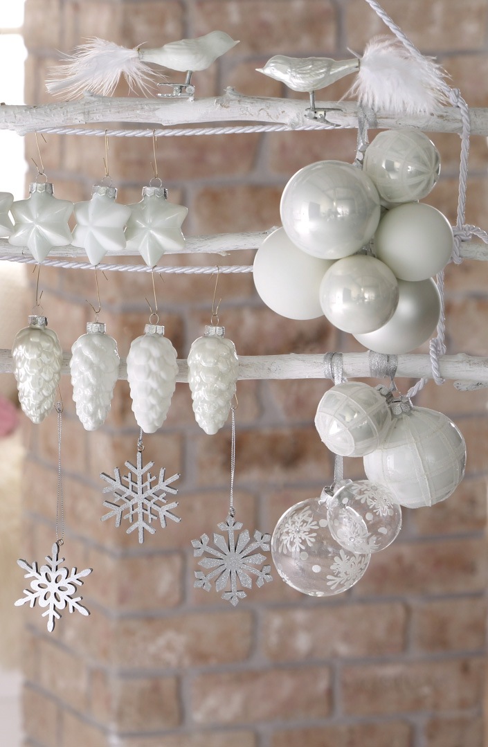MAGIC by Inge Christbaumschmuck »Just White«, (Set, 8 tlg.)