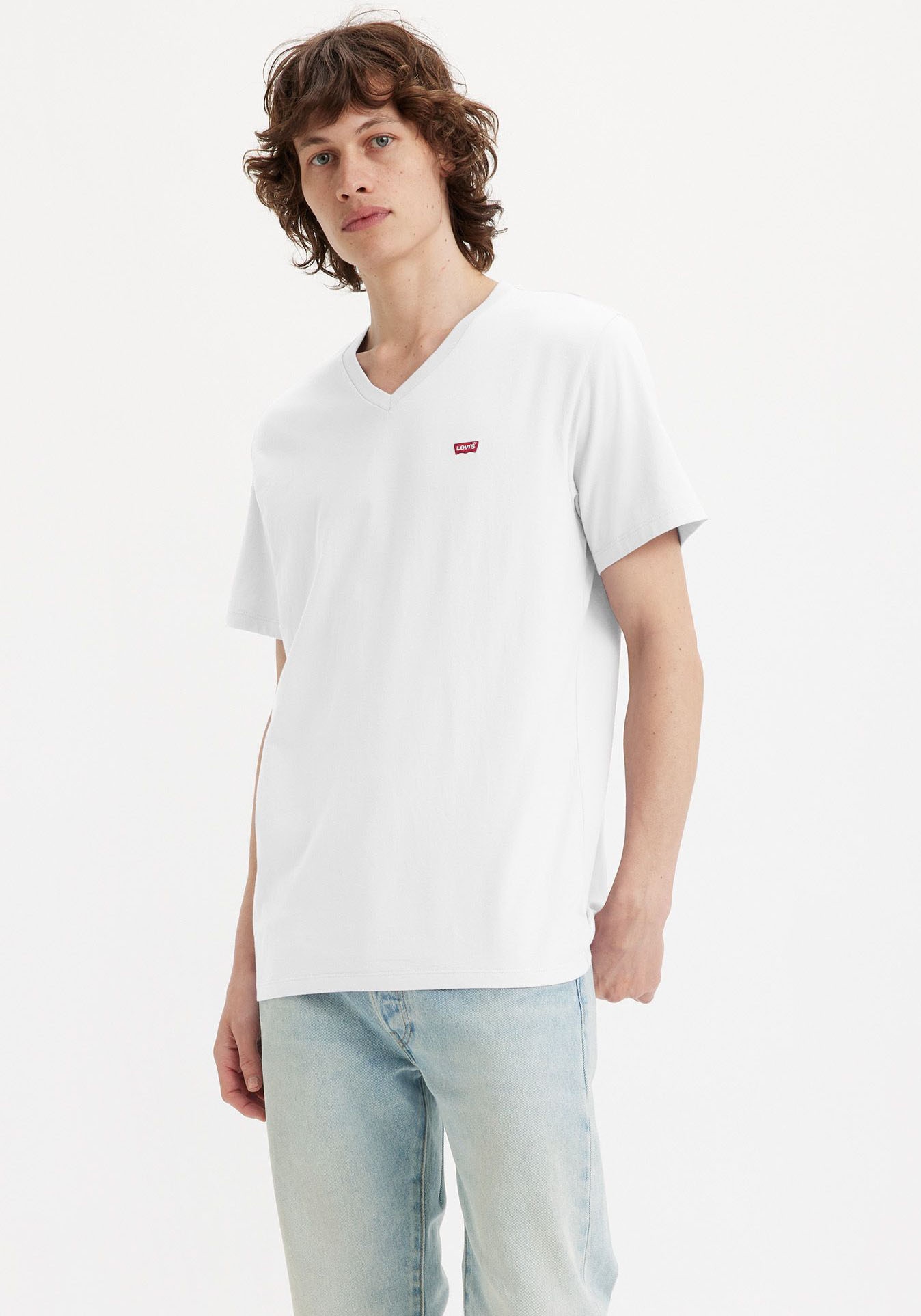 V-Shirt »LE ORIGINAL HM VNECK«, mit Logostickerei