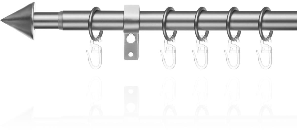 LICHTBLICK ORIGINAL Gardinenstange »Gardinenstange Kegel, 20 mm, ausziehbar, 1 läufig 130 - 240 cm«, 1 läufig-läufig, ausziehbar, Einläufige Vorhangstange mit Ringen für Gardinen und Stores.