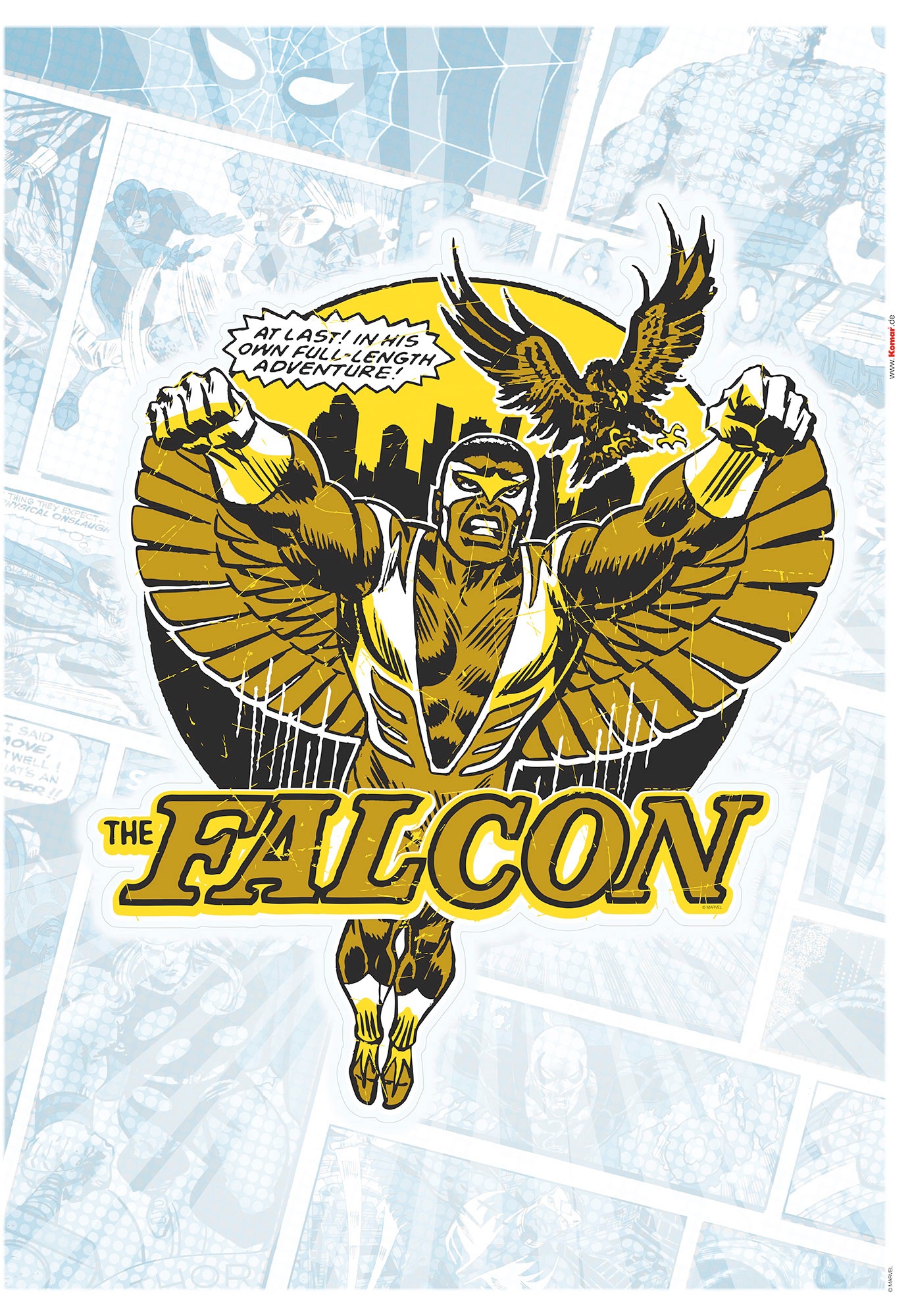 Komar Wandtattoo »Falcon Gold Comic Classic«, (1 St.), 50 x 70 cm