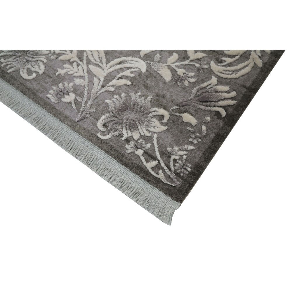 RESITAL The Voice of Carpet Läufer »Vestige 015«, rechteckig, Kurzflor, gewebt, Blumen Design, Hoch-Tief-Struktur, mit Fransen