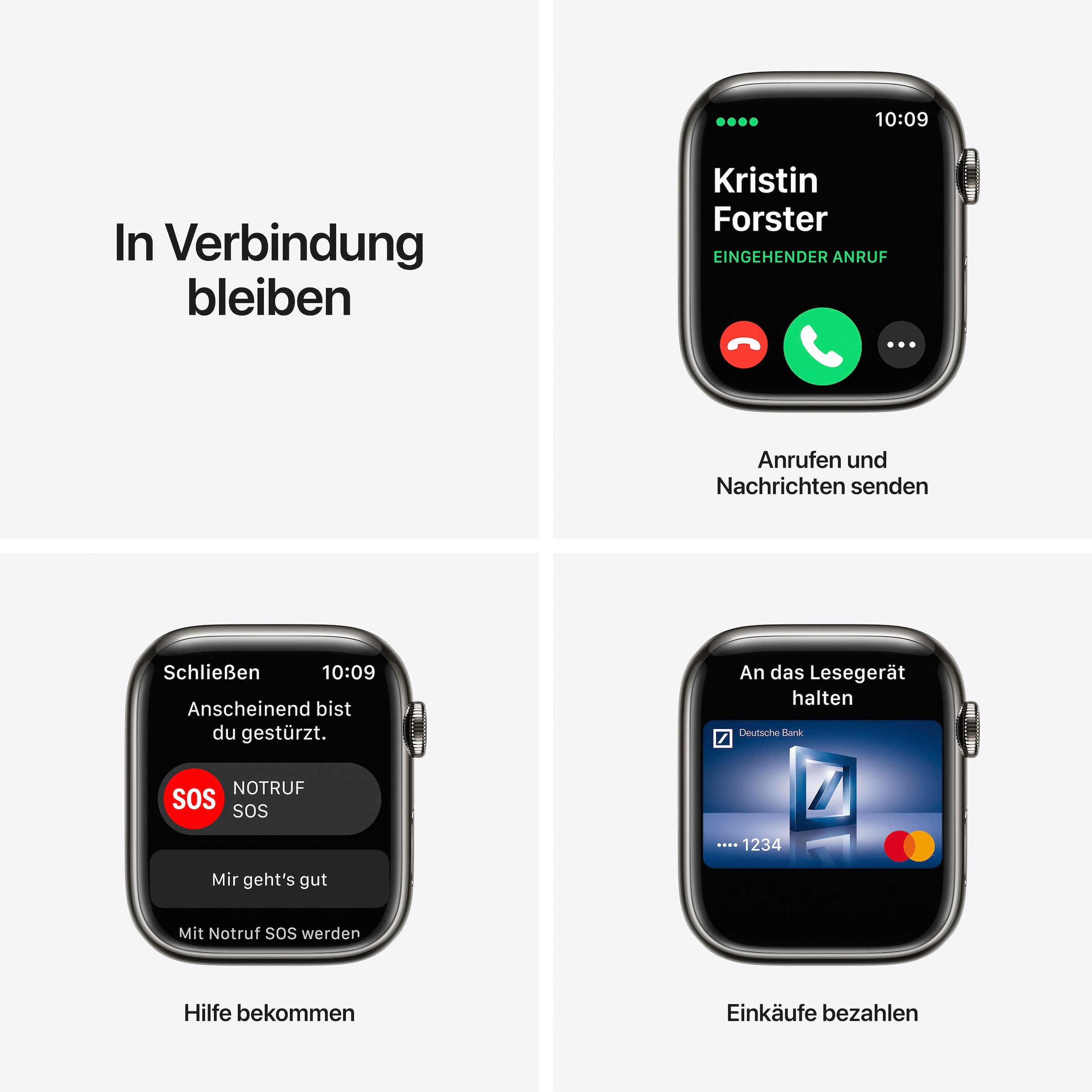 Apple Smartwatch »Watch Series 7 GPS + Cellular, 45mm«, (4,83 cm / 1,9 Zoll), Watch OS 8, 32 GB,)