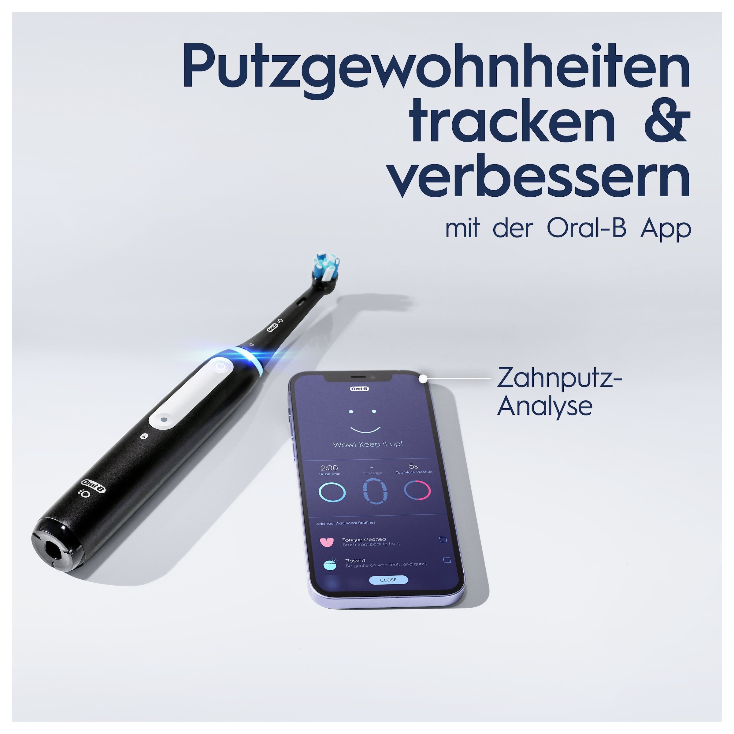 Oral-B Elektrische Zahnbürste »iO 4«, 1 St. Aufsteckbürsten, mit Magnet-Technologie, 4 Putzmodi, Reiseetui