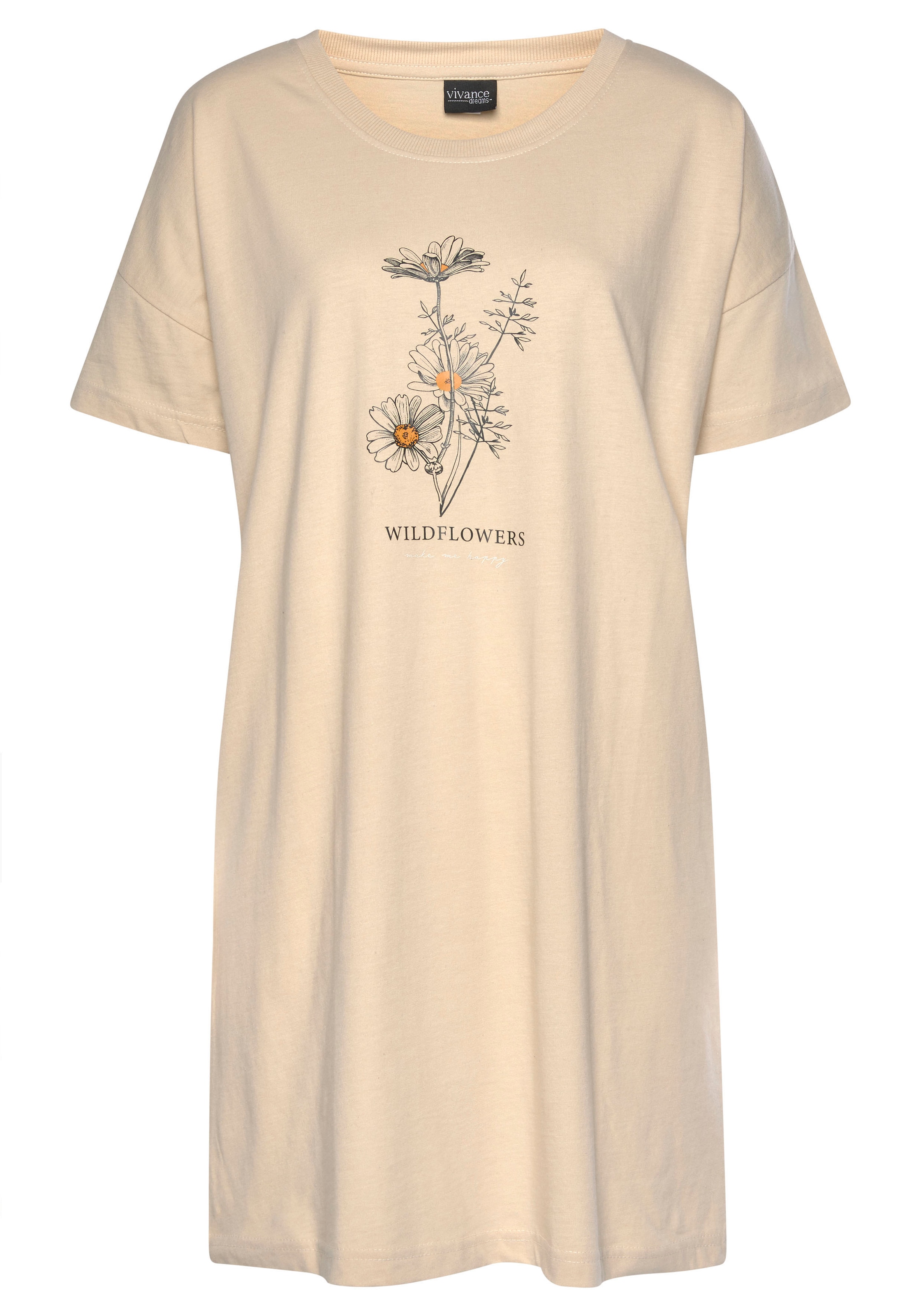 Vivance Dreams Bigshirt 2er-Pack,  mit Frontdruck