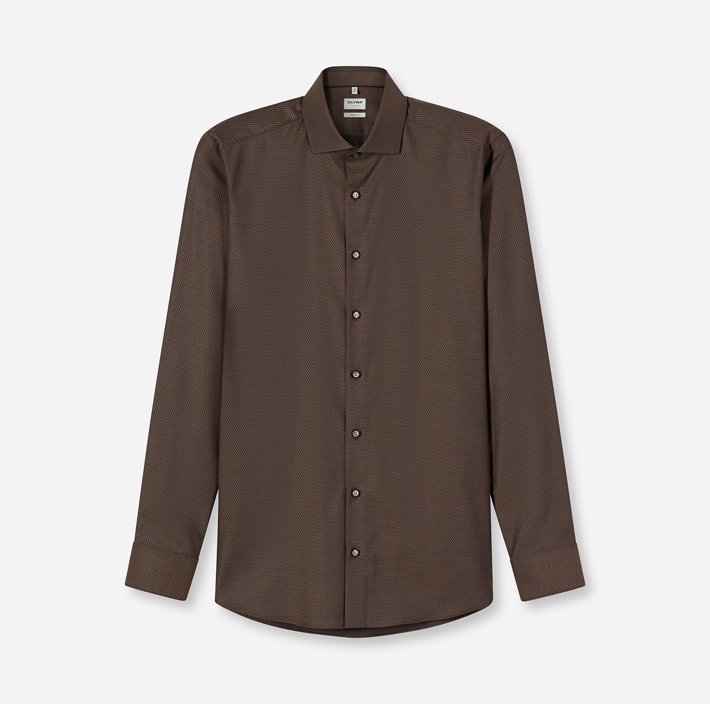 OLYMP Langarmhemd »Level 5« Businesshemd, body fit, Royal-Kentkragen, unifarben