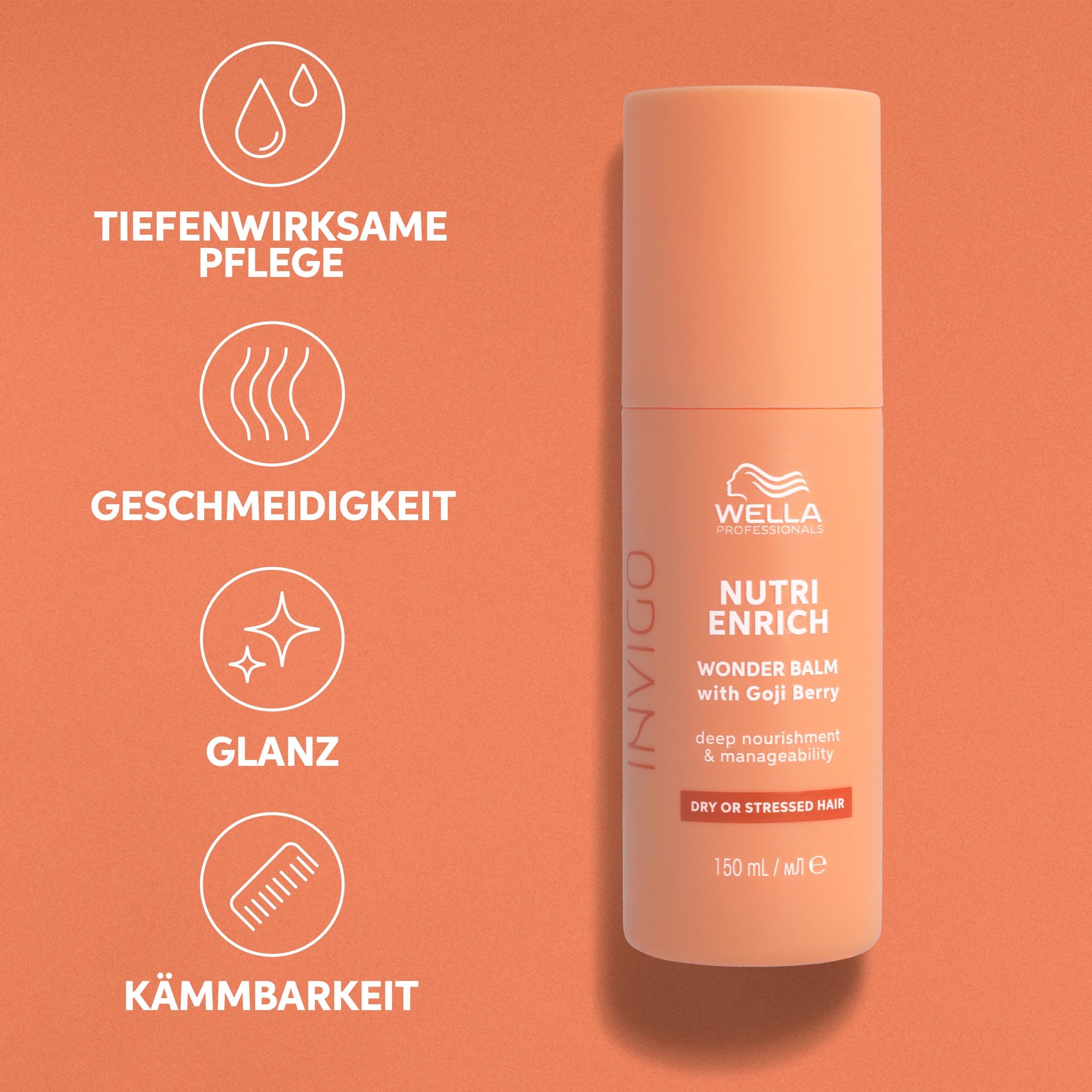 Wella Professionals Haarbalsam »Nutri Enrich Wonder Balm« Anti-Frizz-Effekt, feuchtigkeitsspendend, für strapaziertes Haar