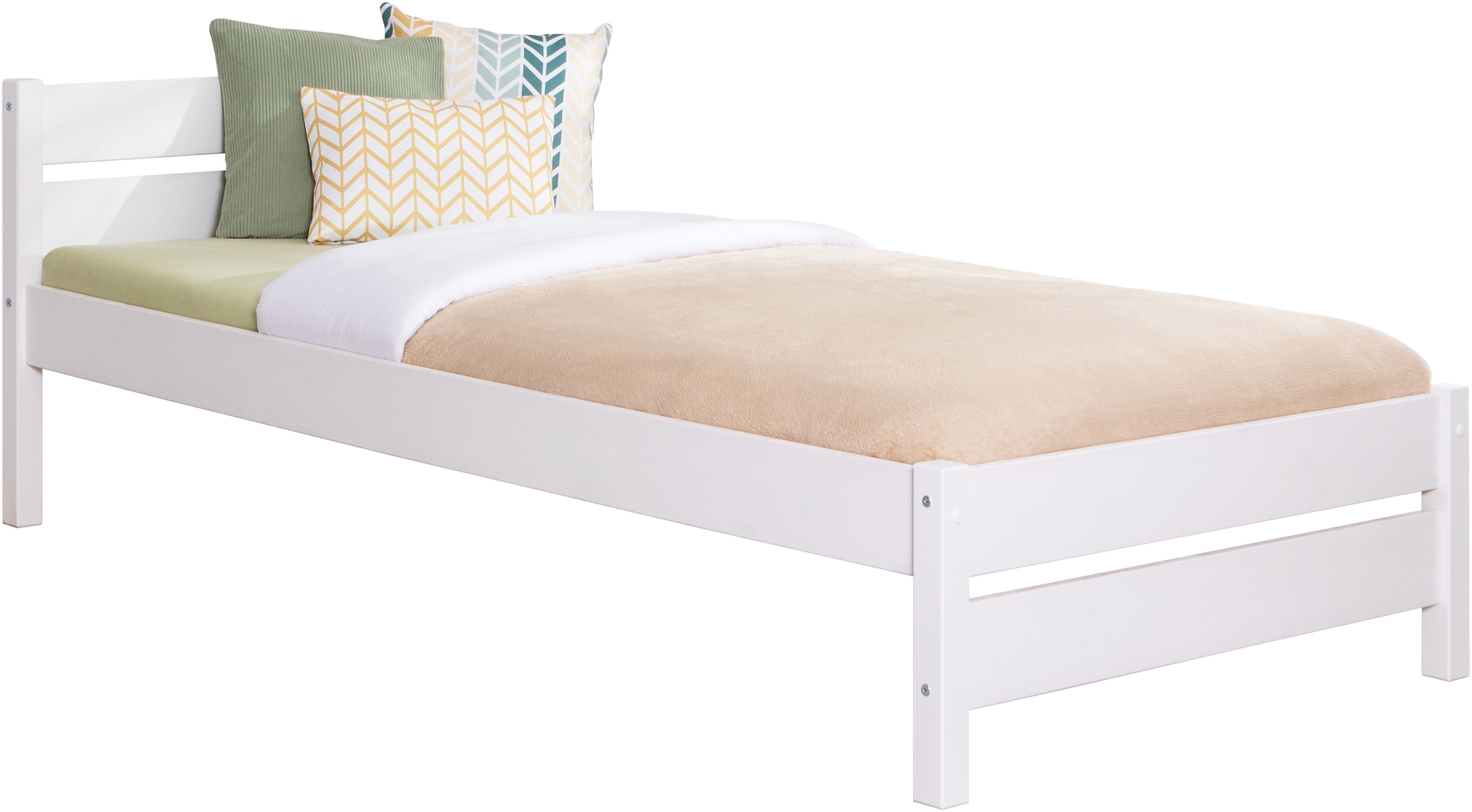 Ticaa Massivholzbett »Bora« ideal fürs Kinder- und Jugendzimmer, inklusive Rollrost