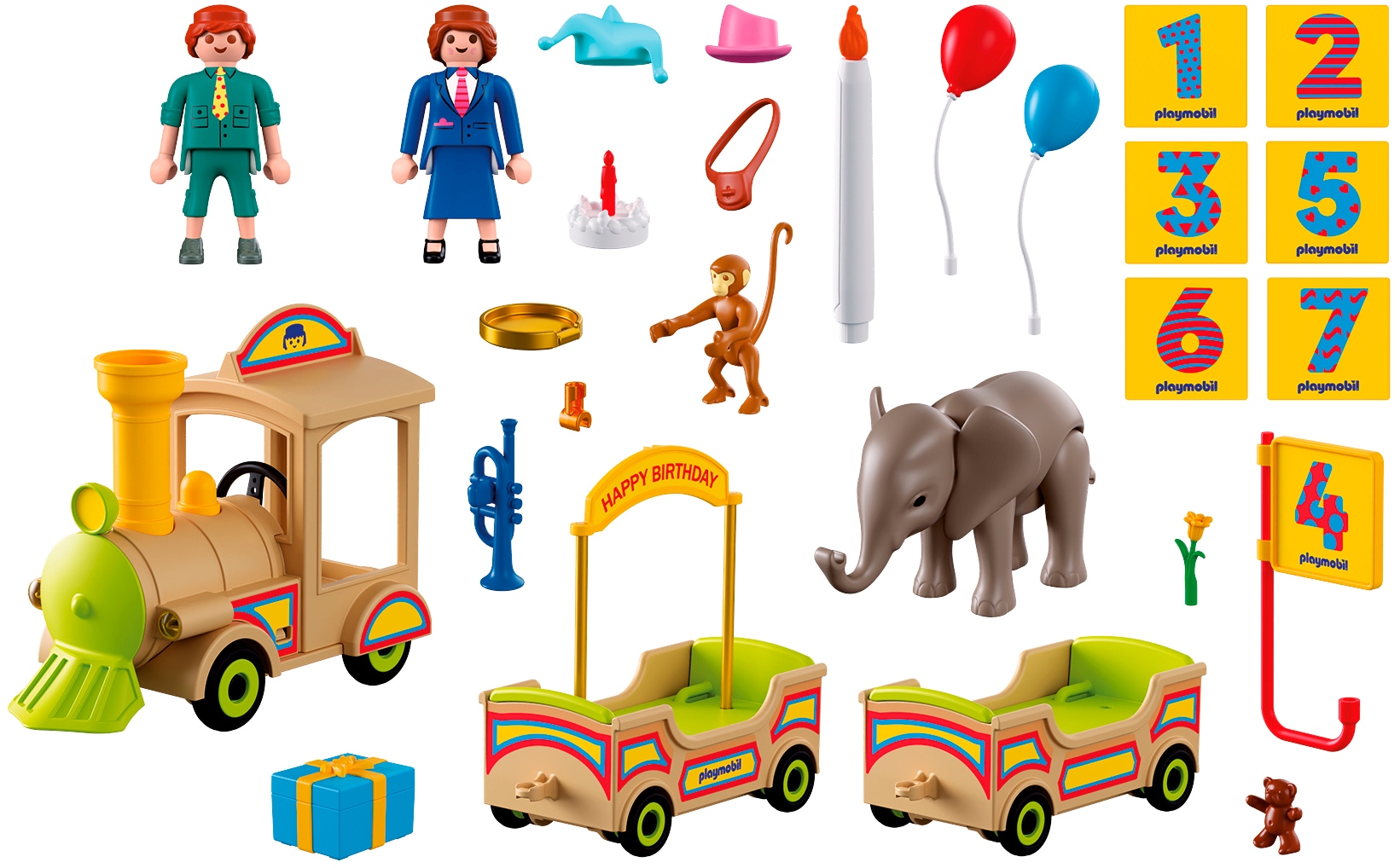 Playmobil® Konstruktions-Spielset »Geburtstagszug (72184)« Made in Europe