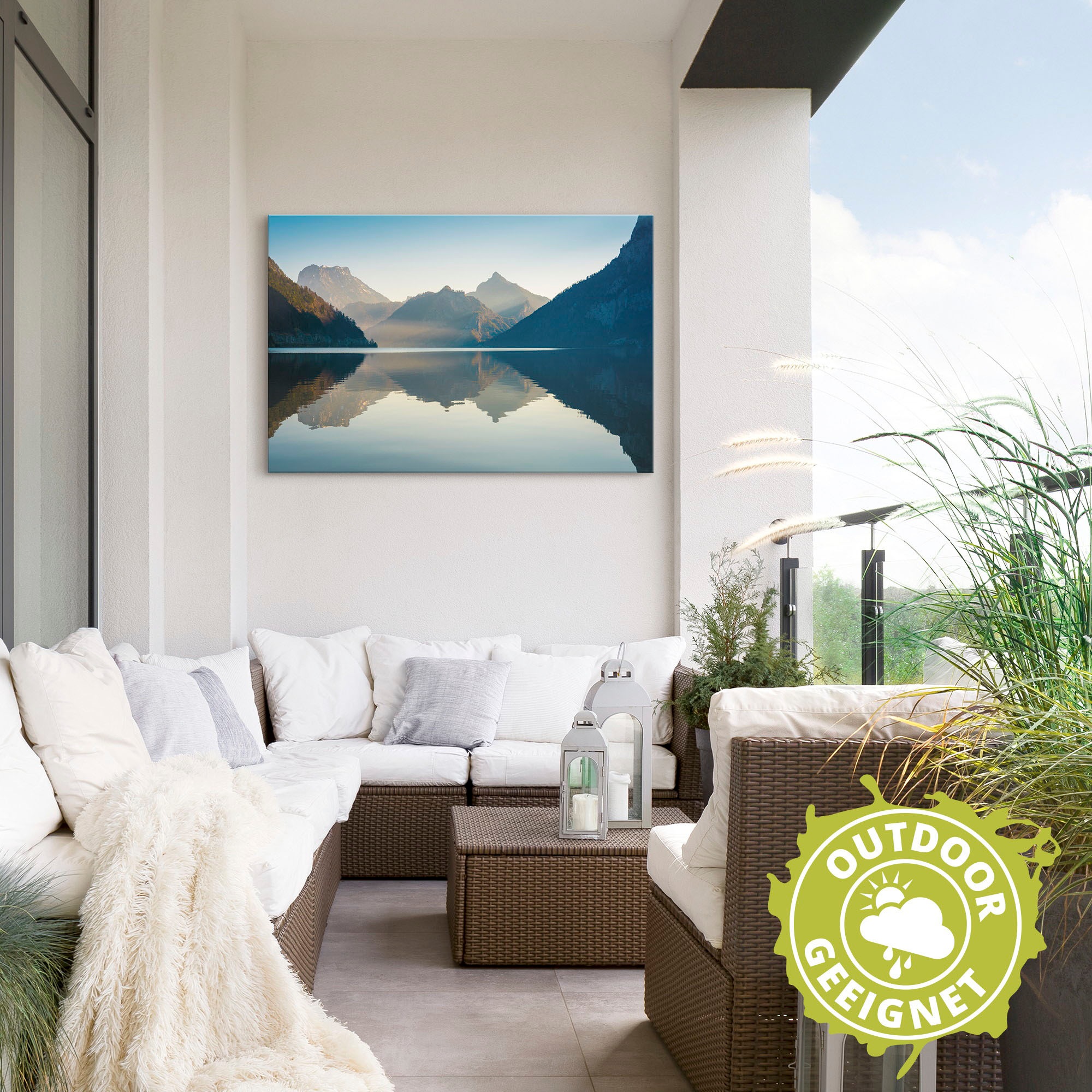 Artland Wandbild »Morgen am Traunsee«, Gewässer, (1 St.), als Alubild, Outdoorbild, Leinwandbild, Poster in verschied. Größen
