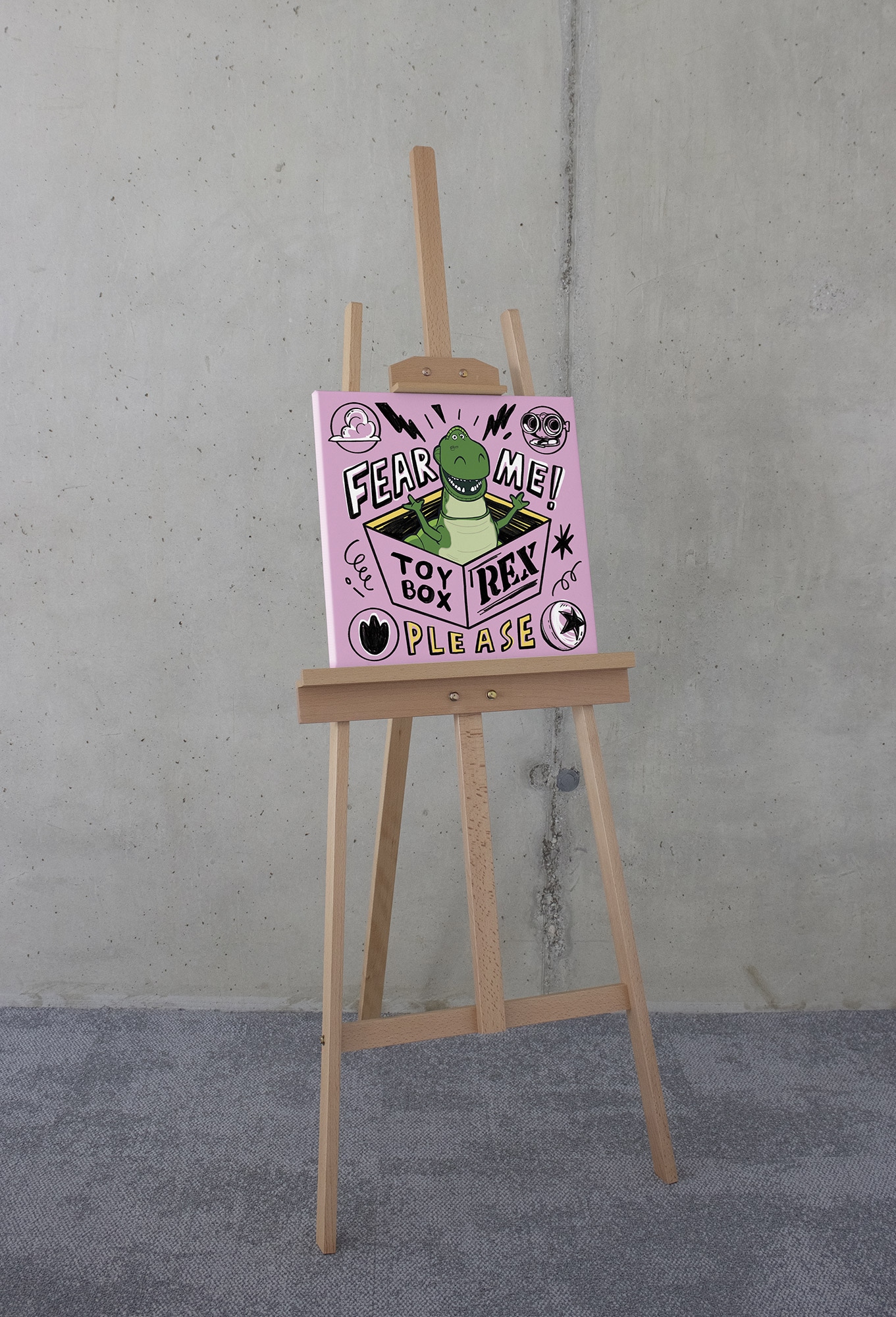 Komar Leinwandbild »Disney and Pixar Toy Story Fear Me Please«, Disney, (Set, 1 St.), 40 x 40 cm (Breite x Höhe) - Kinderzimmer, Dekoration
