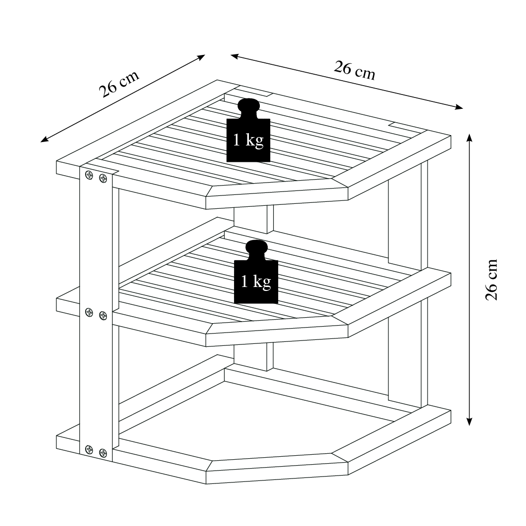 KESPER® Regal Bambus, 2-stufig