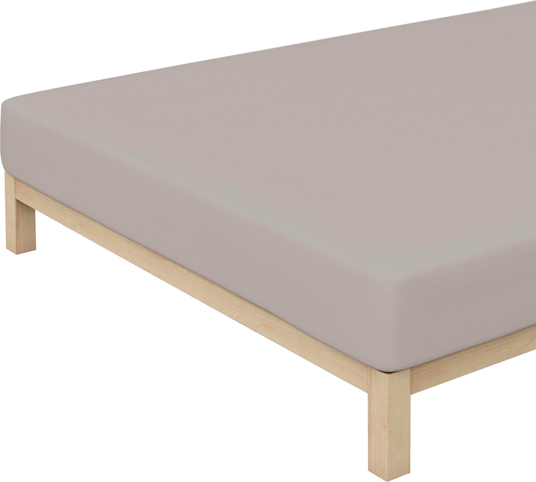 Schlafgut Spannbettlaken »PURE Bio-Baumwolle mit Elasthan, dehnbar blickdicht, straff, Bettlaken«, PREMIUM Laken für Matratzen bis 30cm Höhe, in 90x200, 140x200, 180x200
